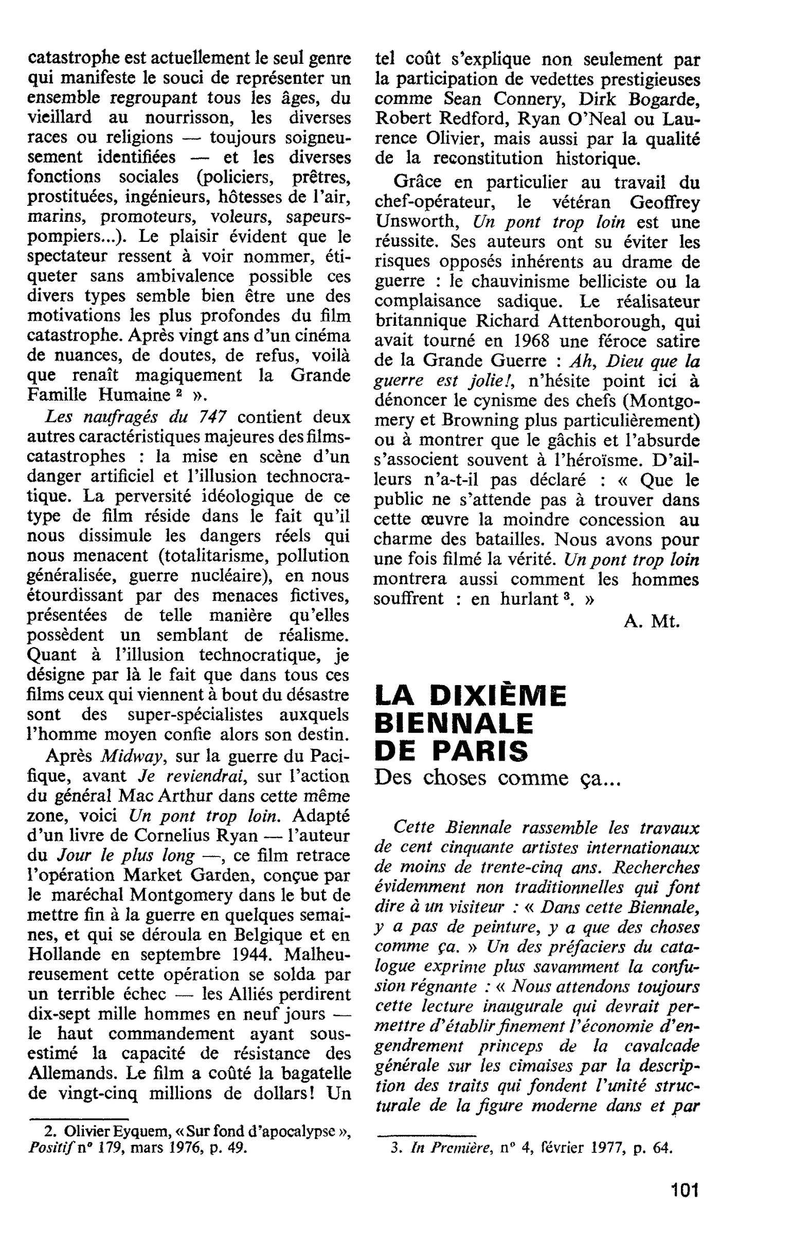 LA DIXIÈME BIENNALE DE PARIS. Des choses comme ça…