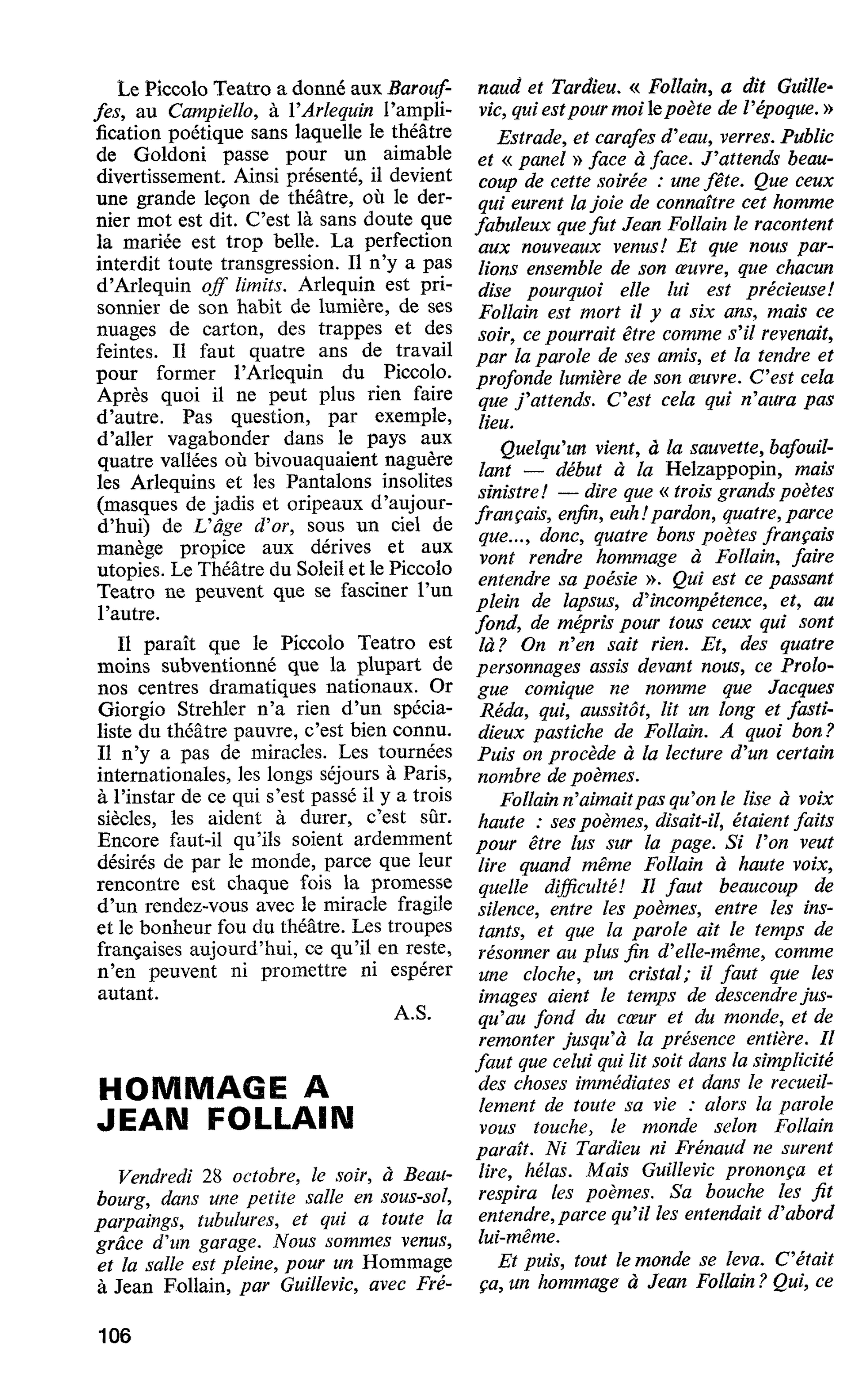 HOMMAGE A JEAN FOLLAIN
