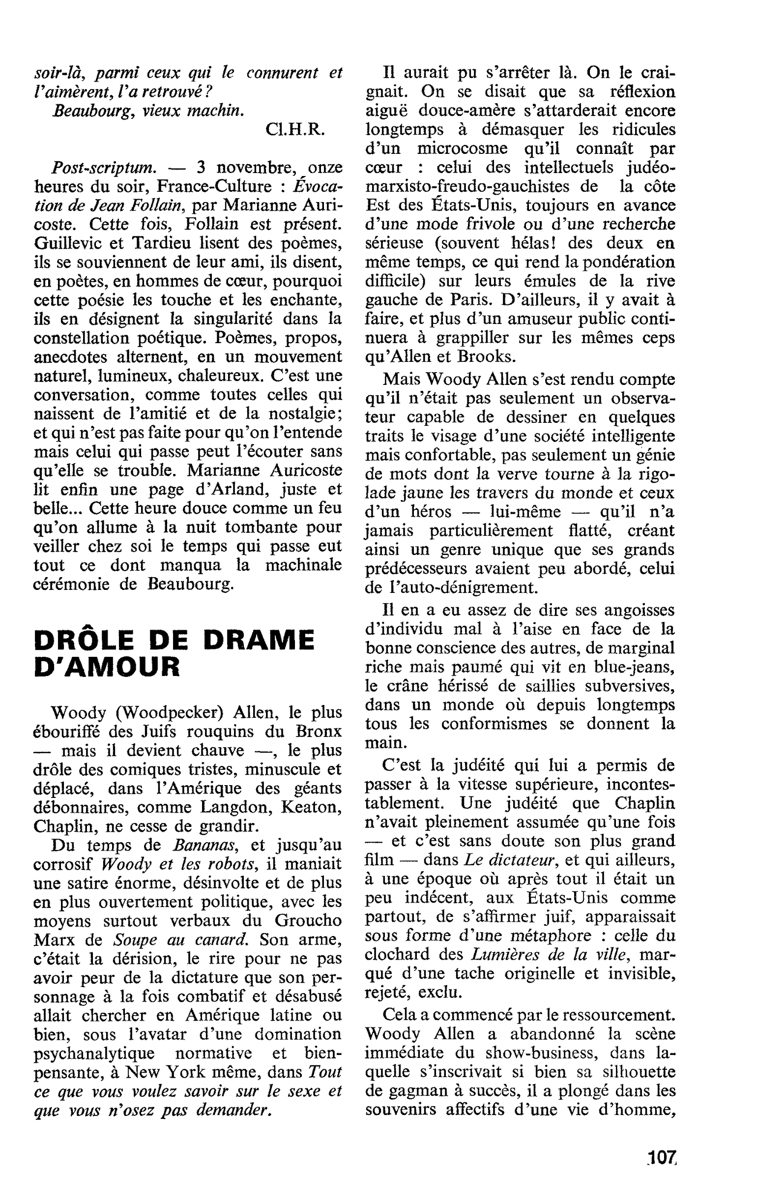 DRÔLE DE DRAME D’AMOUR