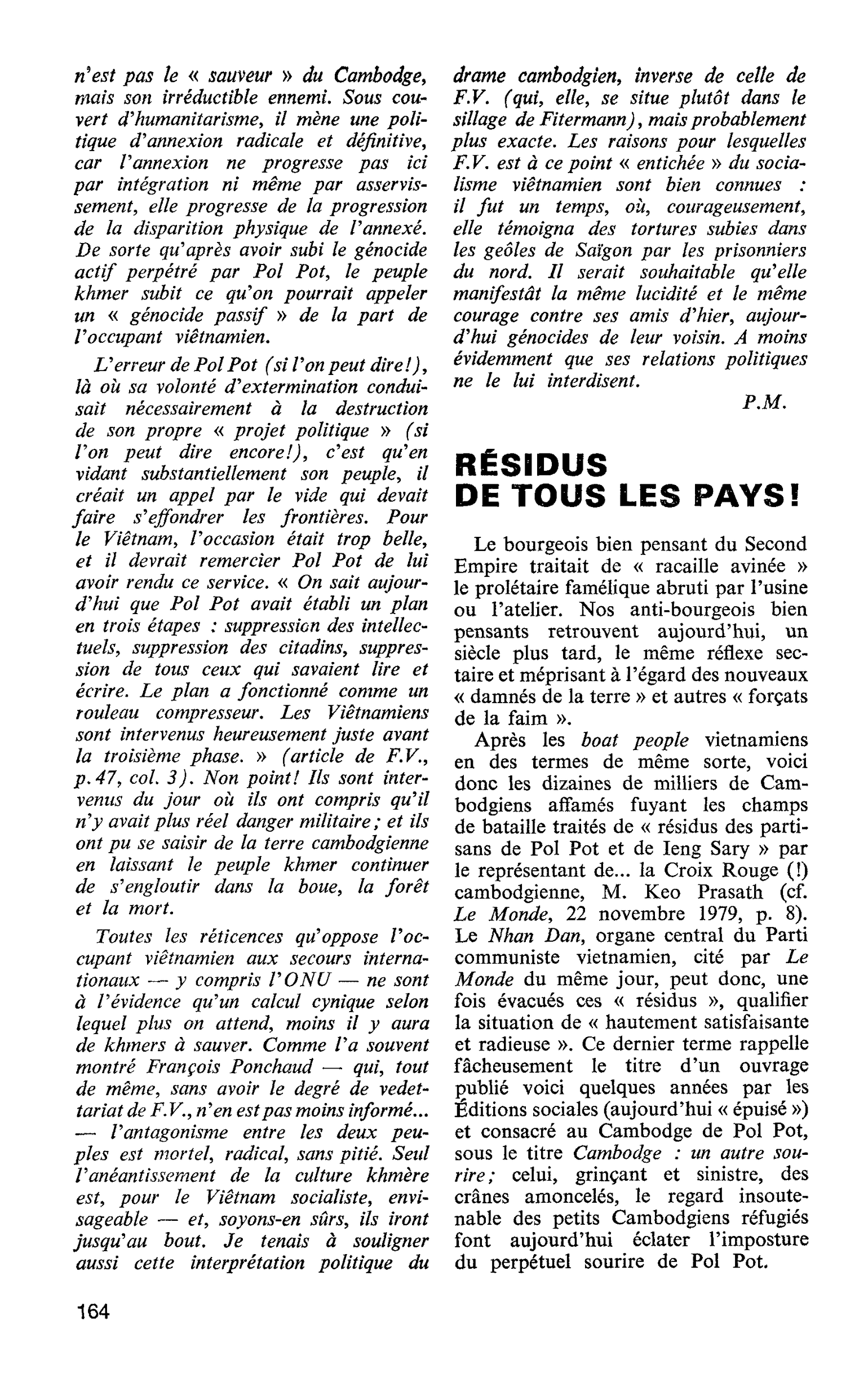 RÉSIDUS DE TOUS LES PAYS !