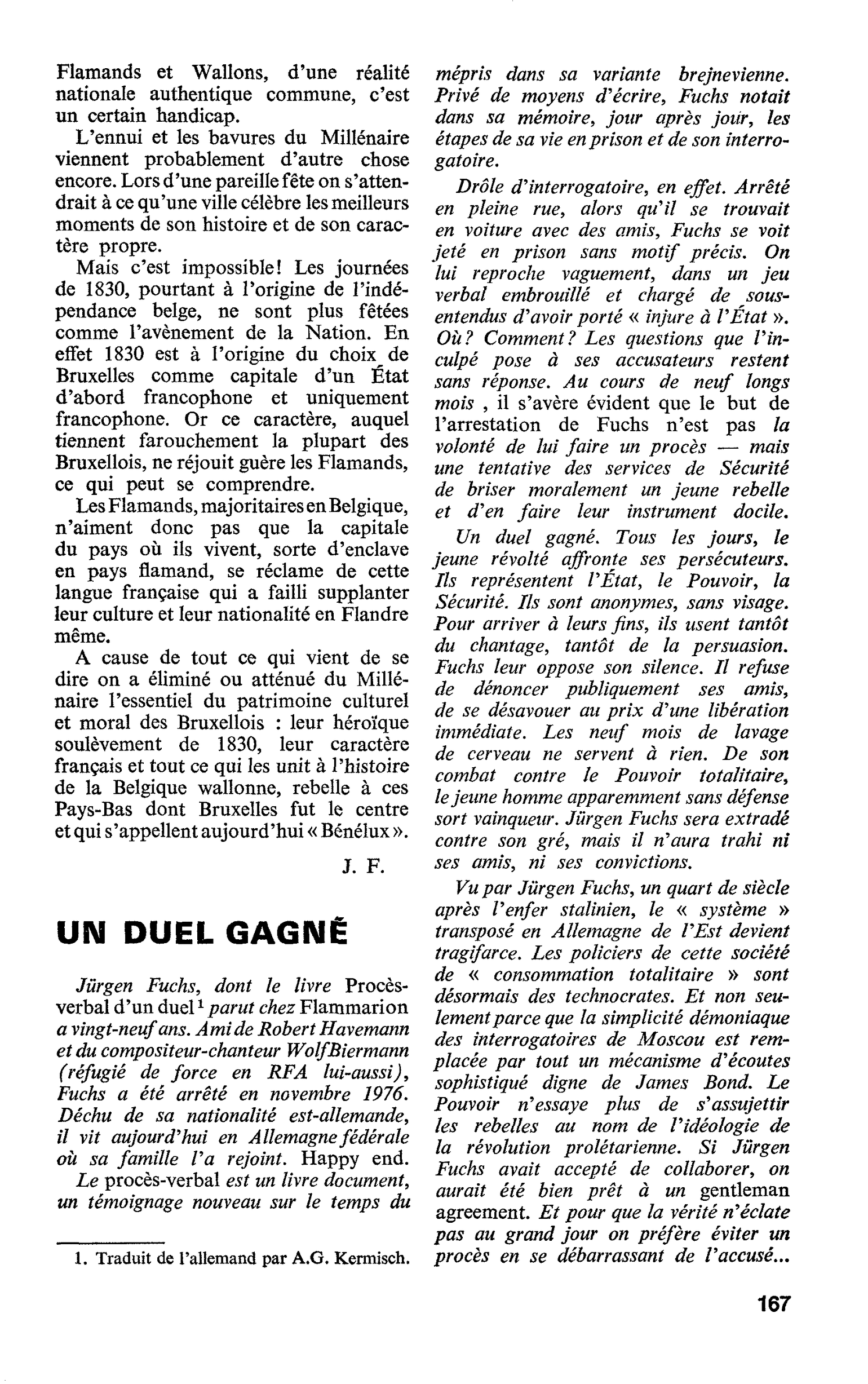 UN DUEL GAGNÉ