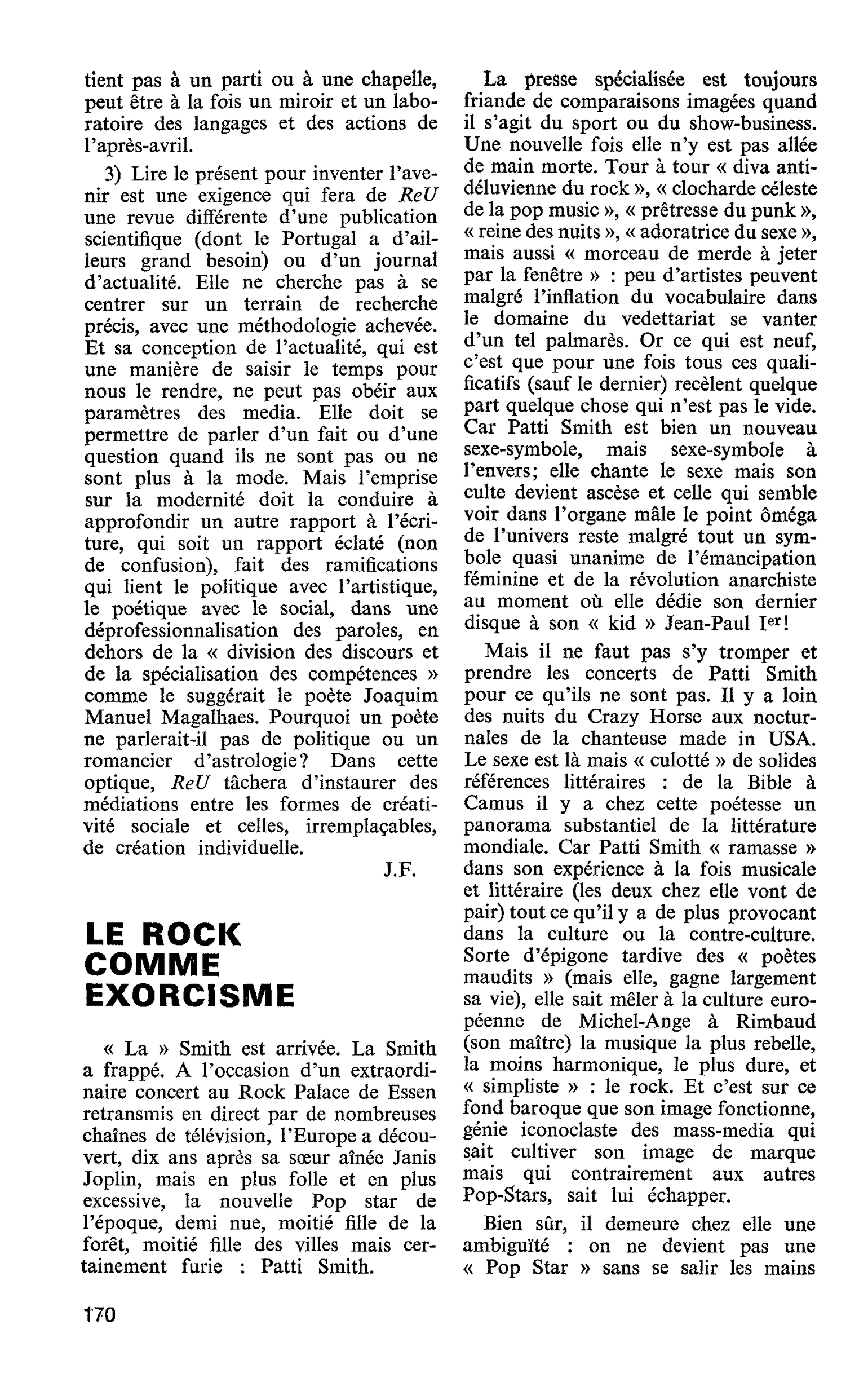 LE ROCK COMME EXORCISME