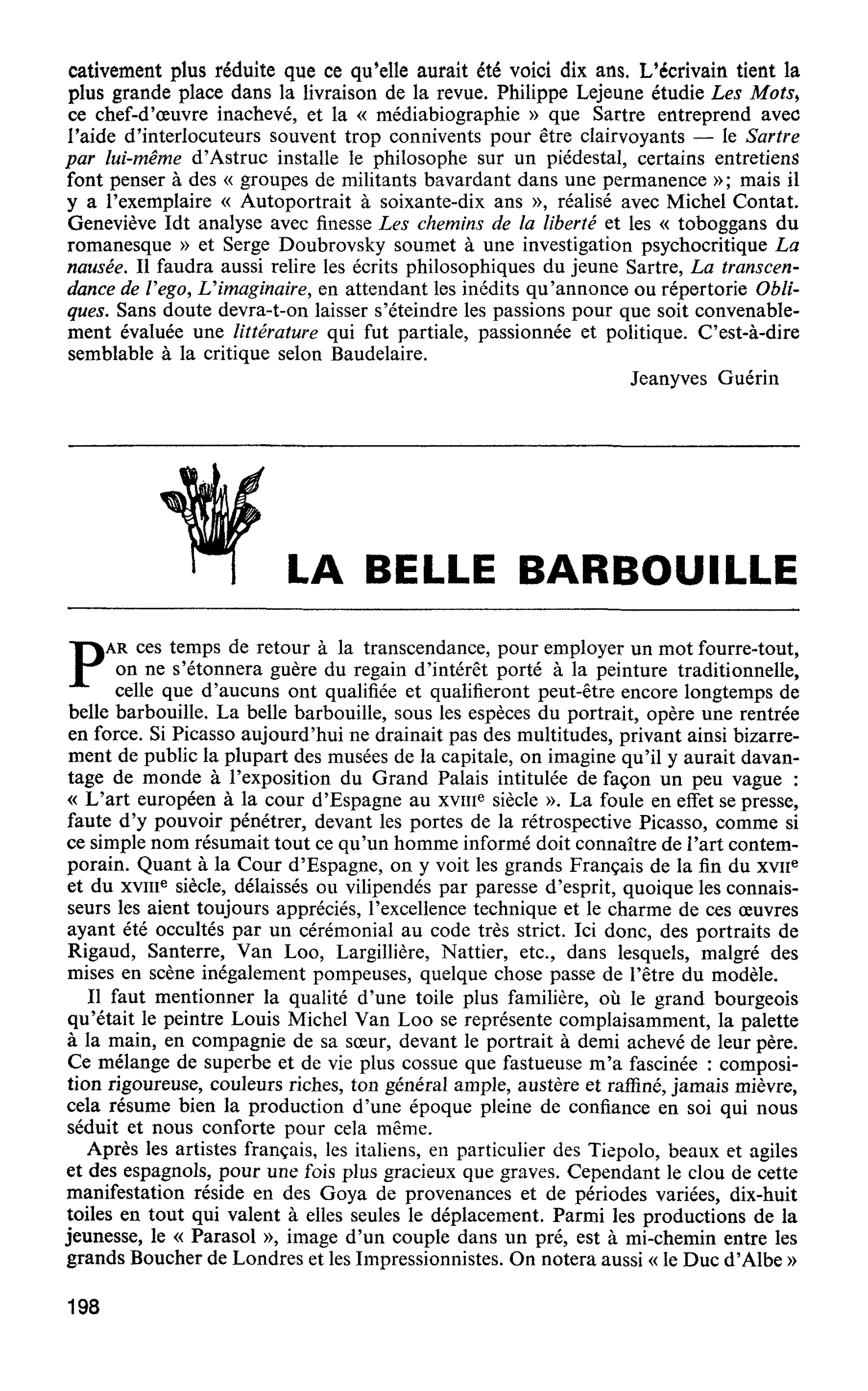 LA BELLE BARBOUILLE