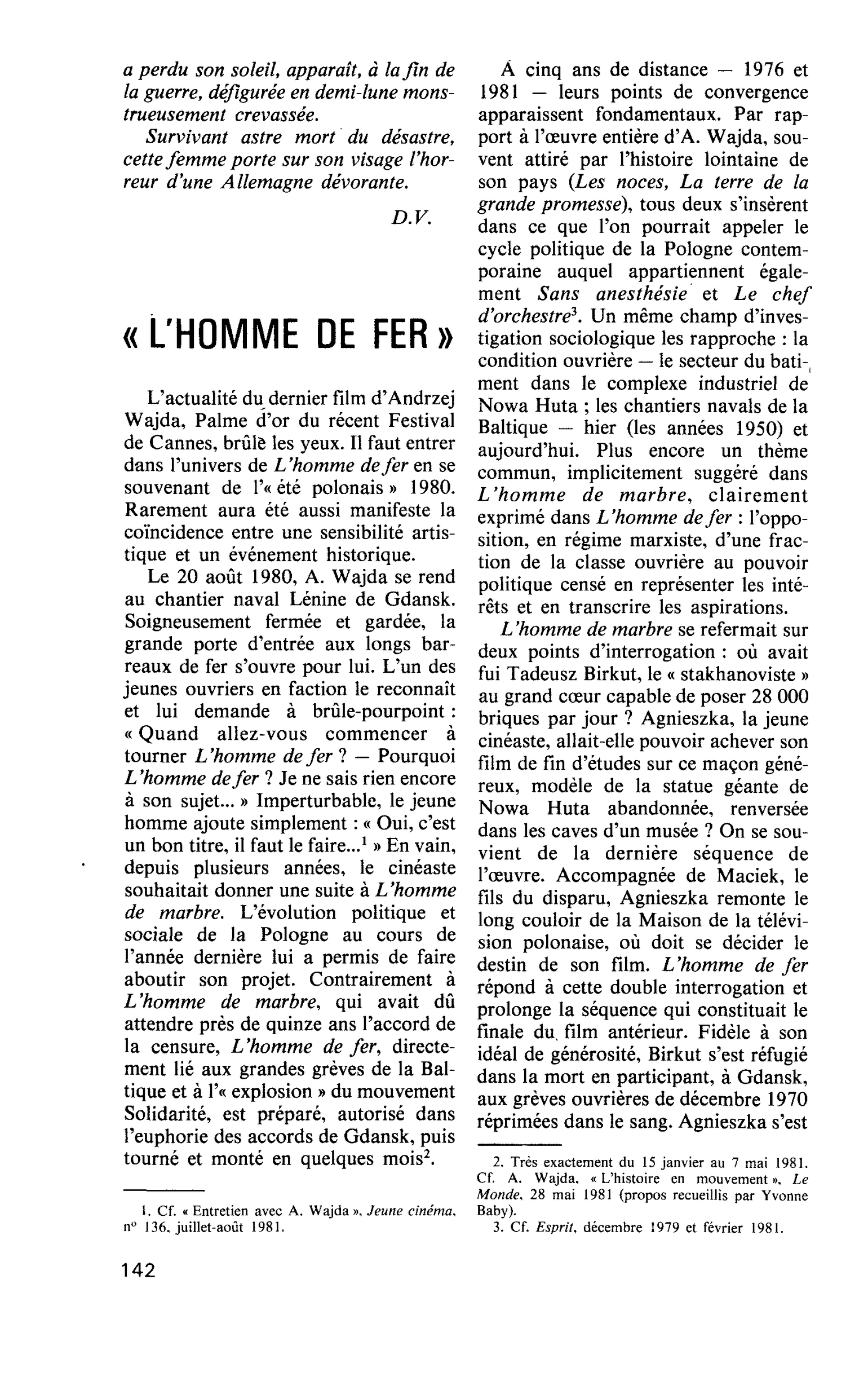 « L’HOMME DE FER »