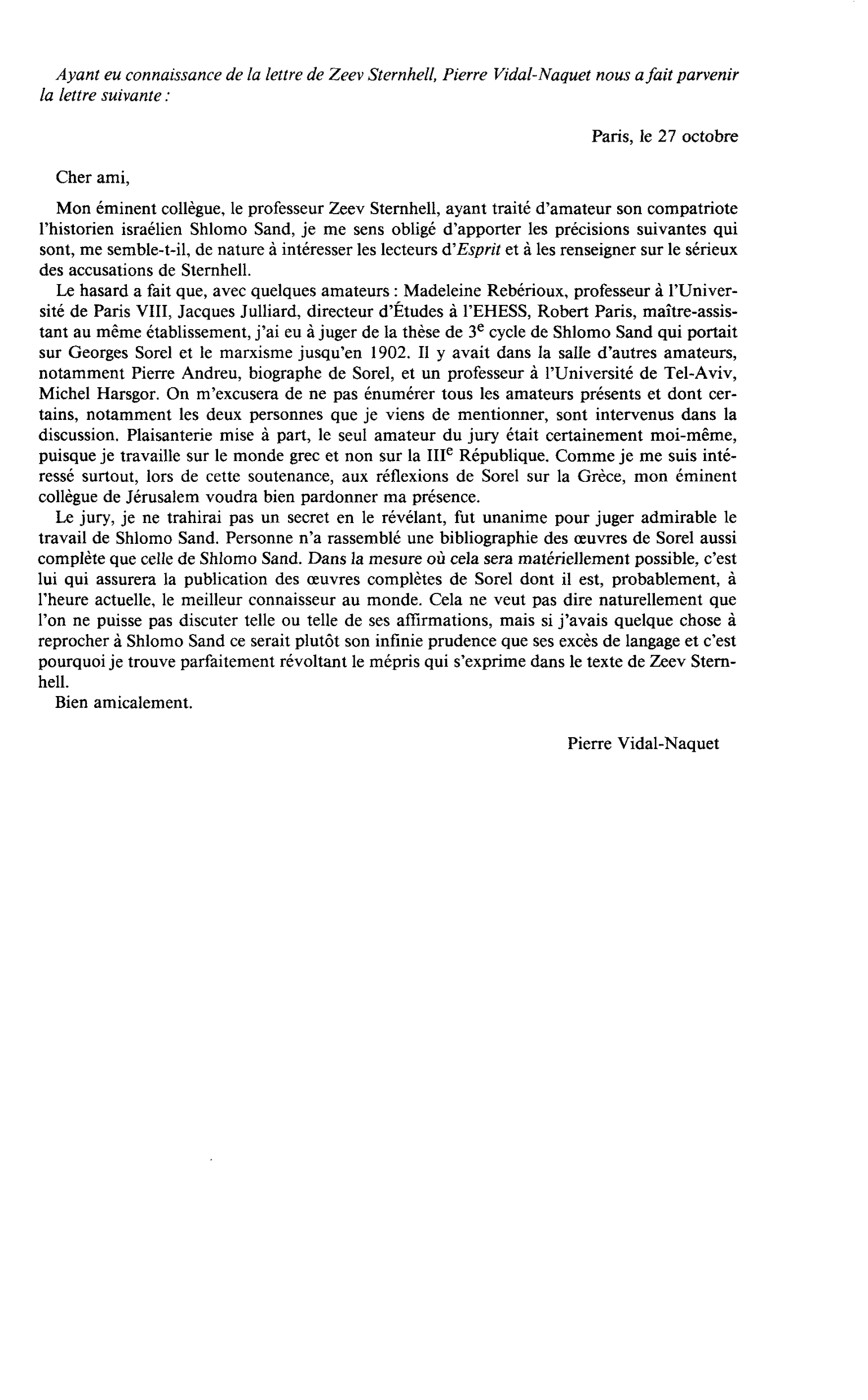 Correspondance