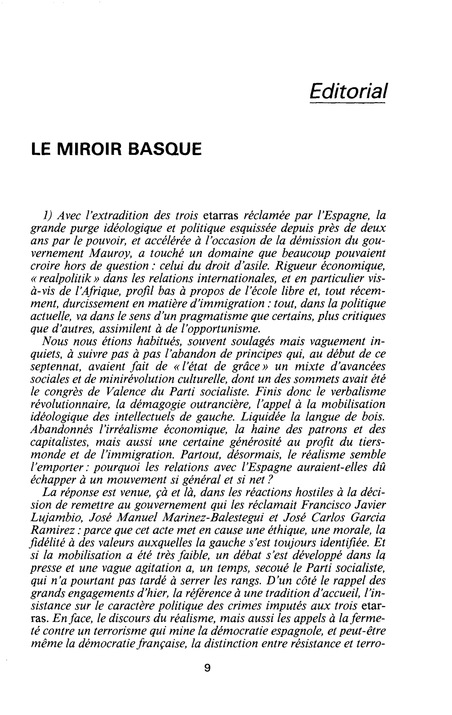 LE MIROIR BASQUE