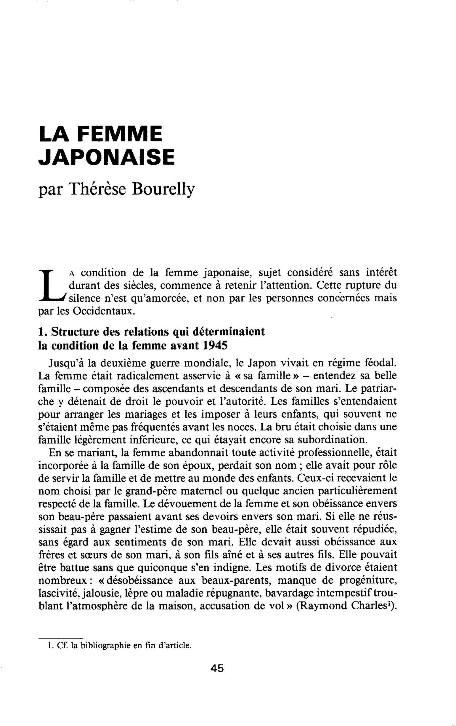 LA FEMME JAPONAISE