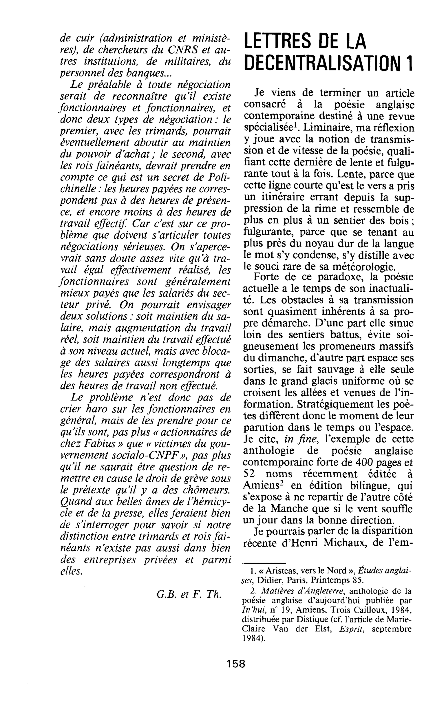 LETTRES DE LA DECENTRALISATION