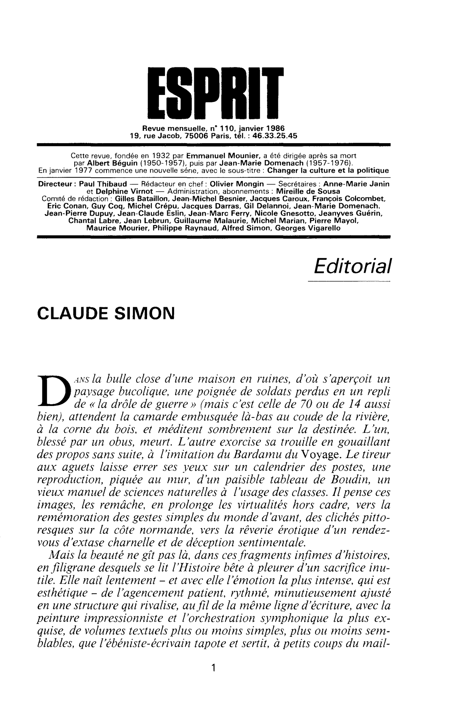 CLAUDE SIMON