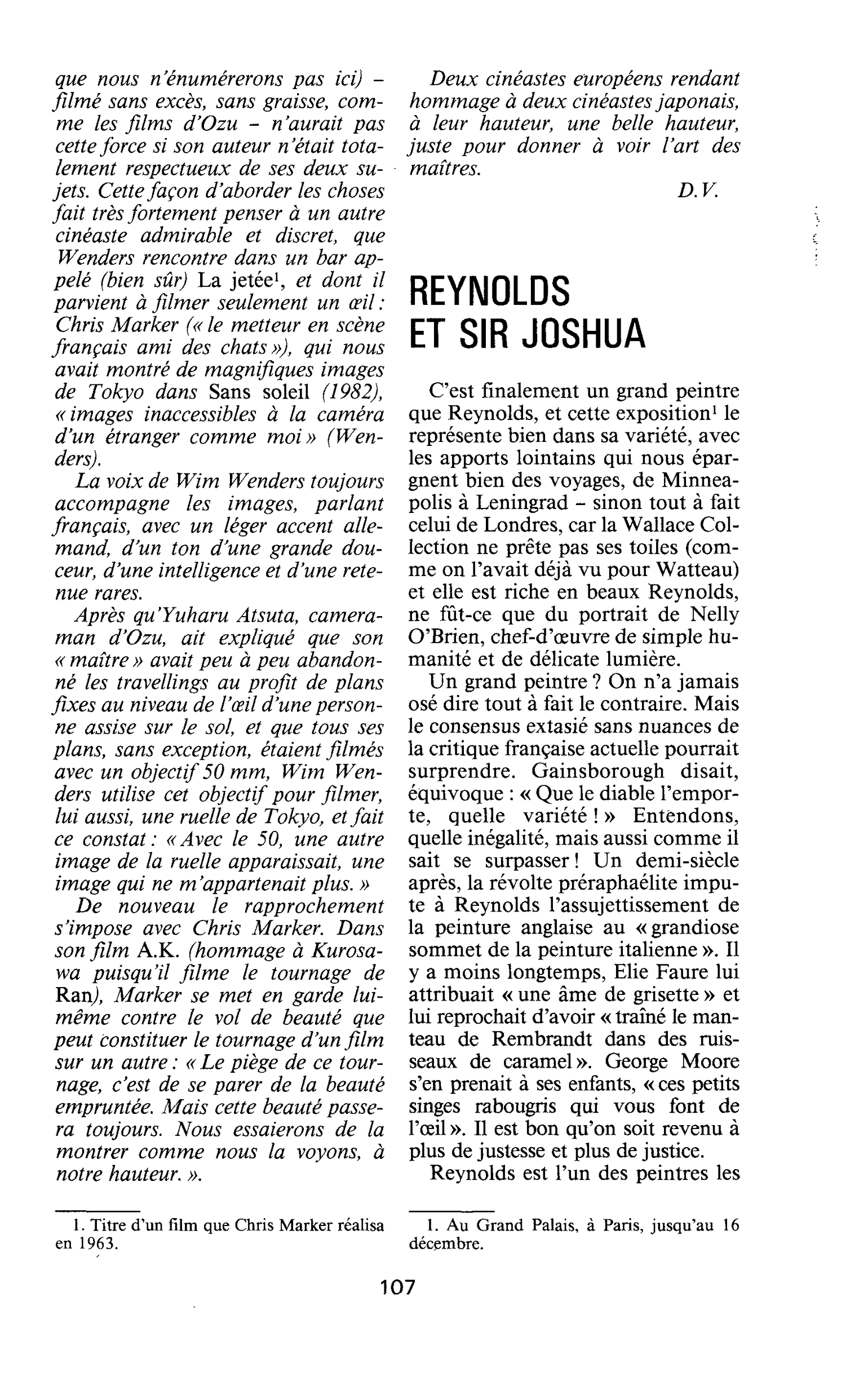 REYNOLDS ET SIR JOSHUA