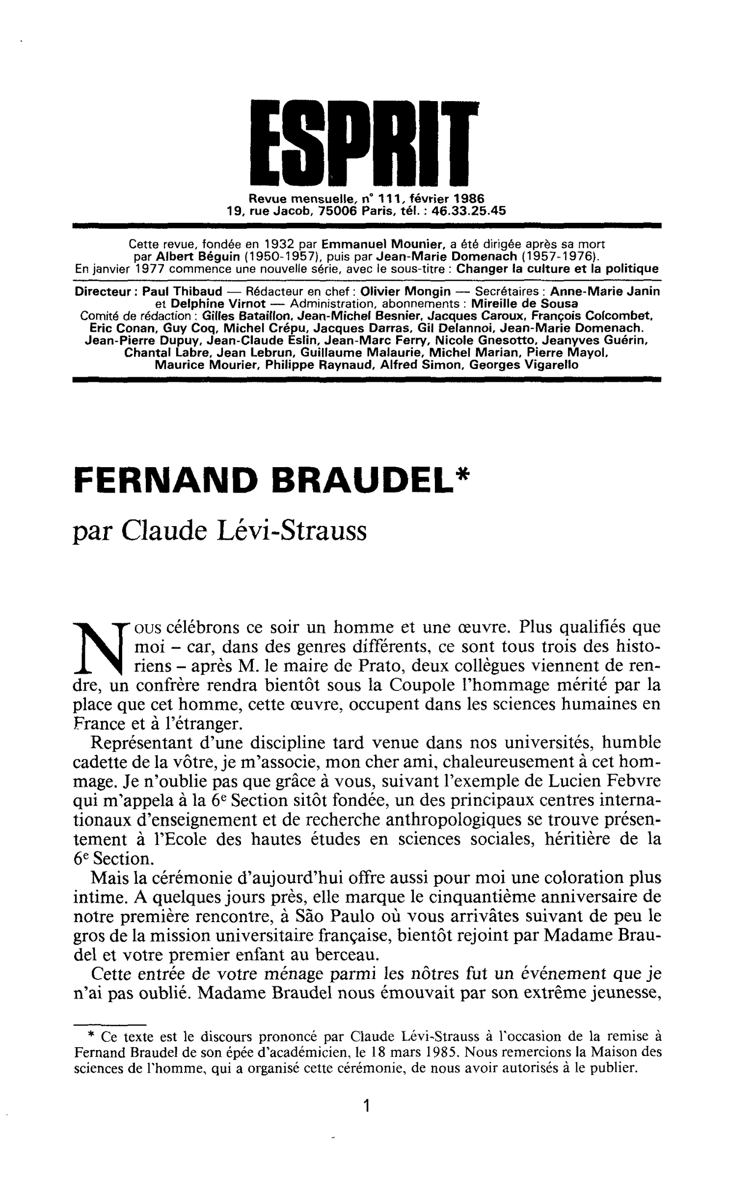 FERNAND BRAUDEL