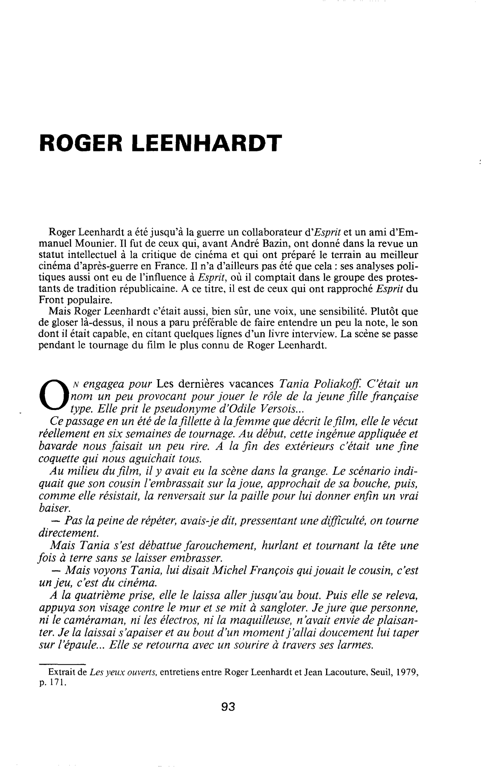 ROGER LEENHARDT