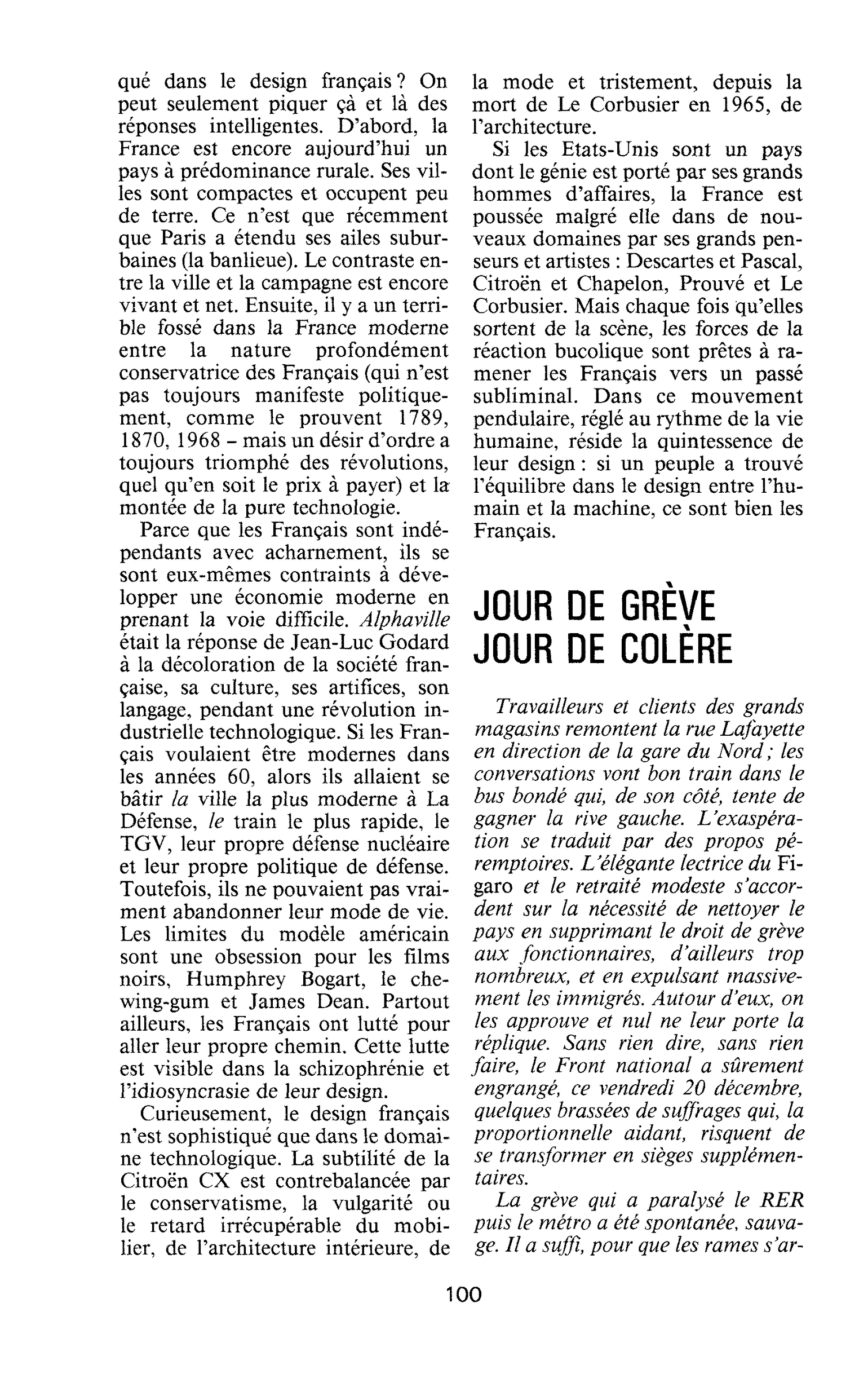 JOUR DE GREVE JOUR DE COLÈRE