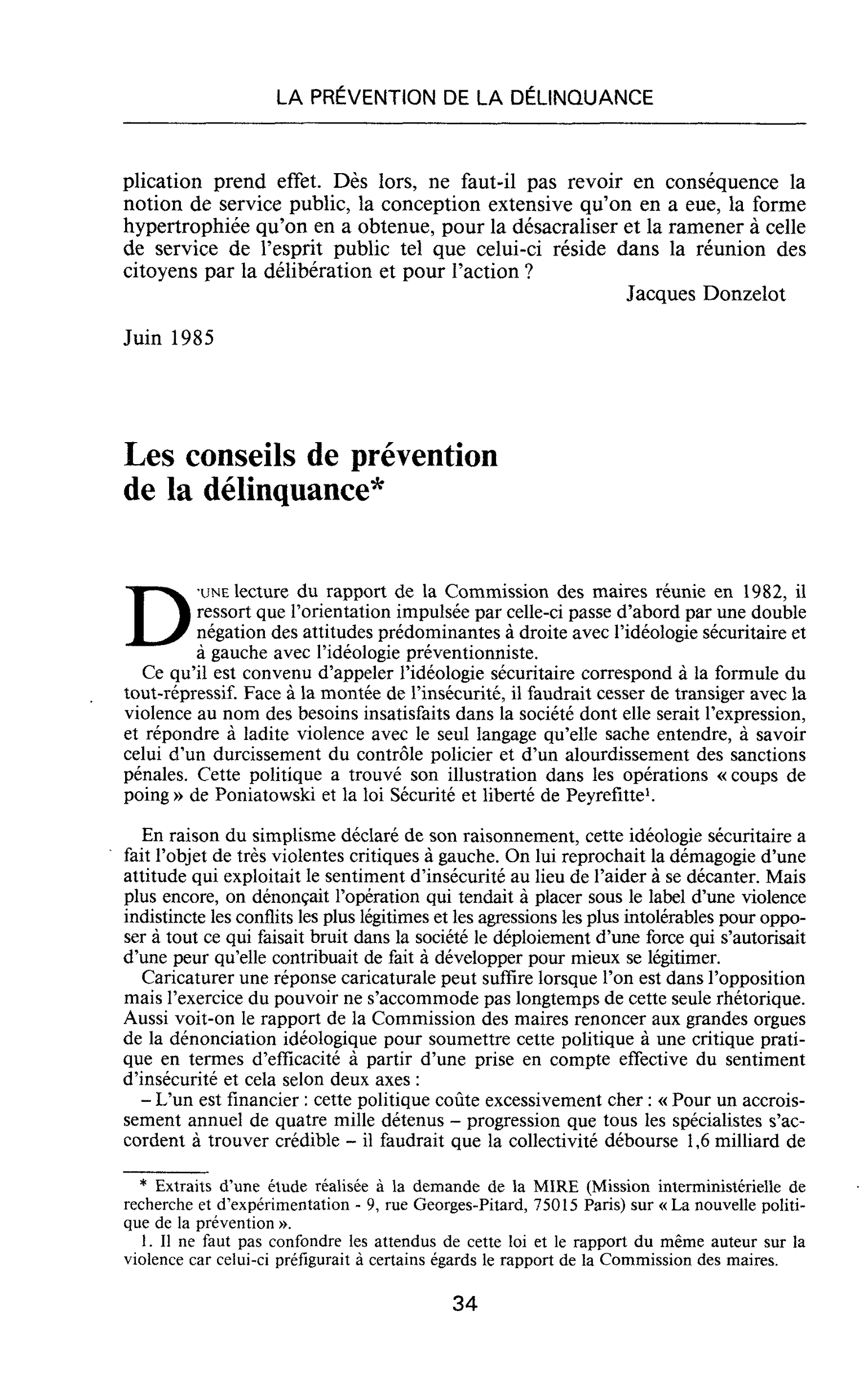 Les conseils de prévention de la délinquance