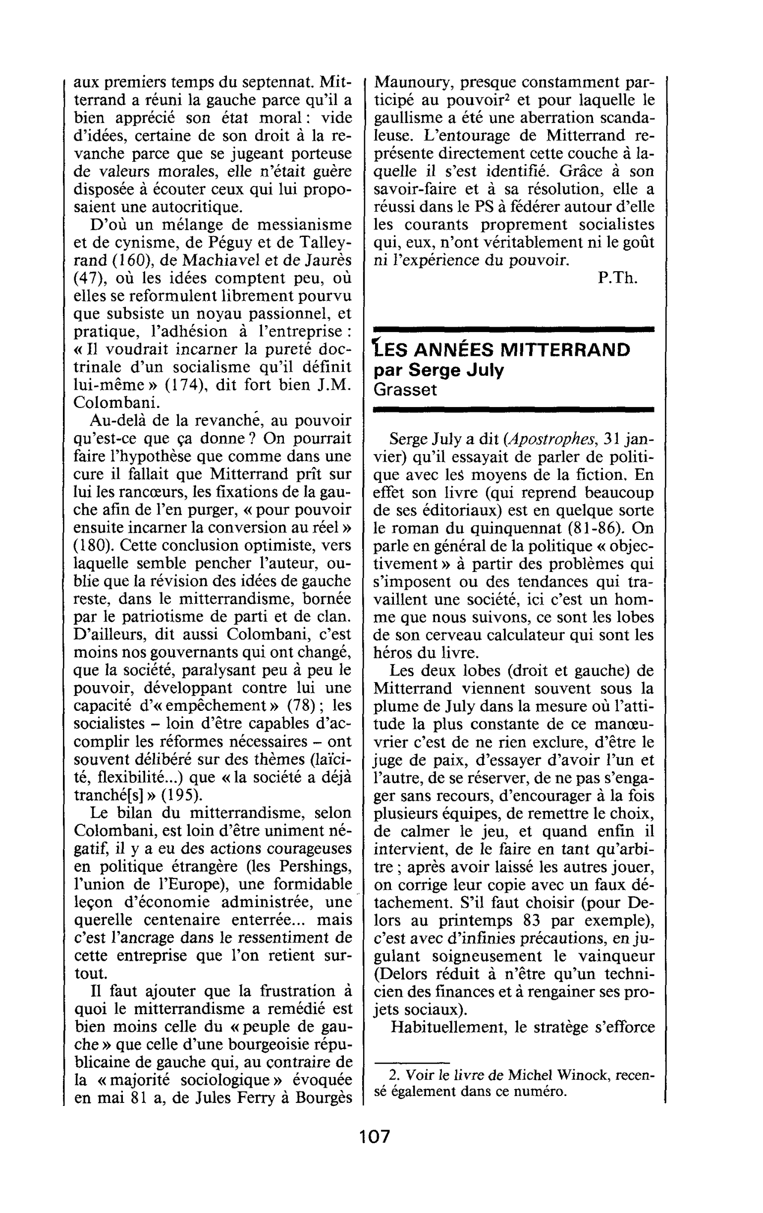 LES ANNÉES MITTERRAND par Serge July
