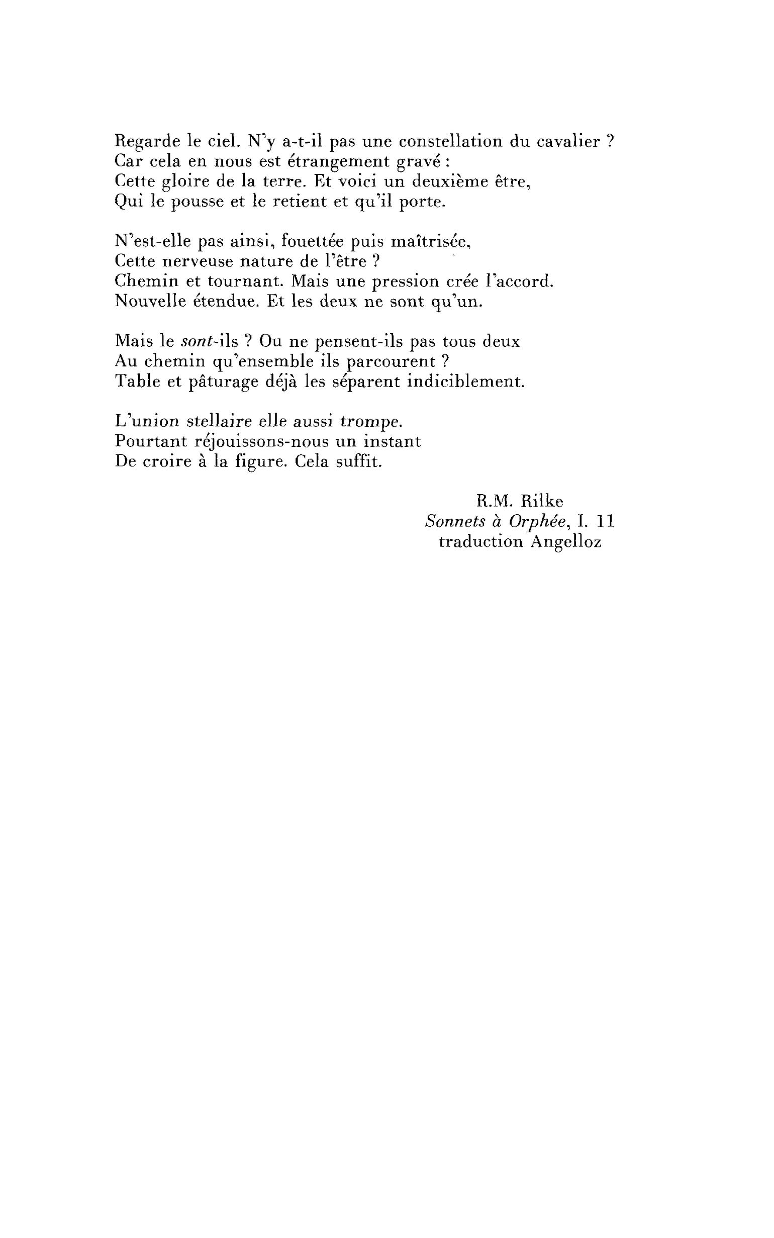 Sonnet à Orphée
