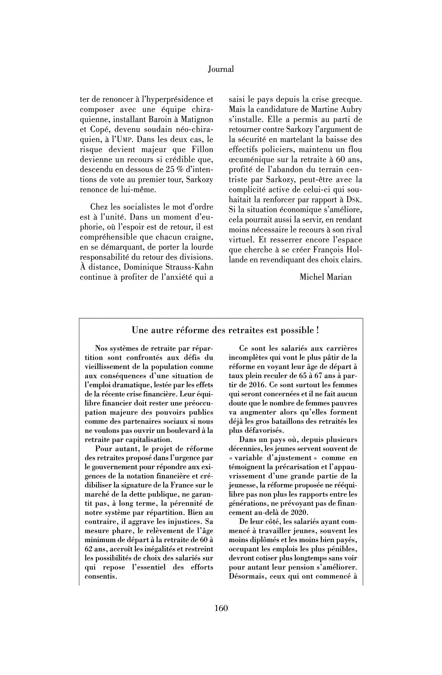 Une autre réforme des retraites est possible !