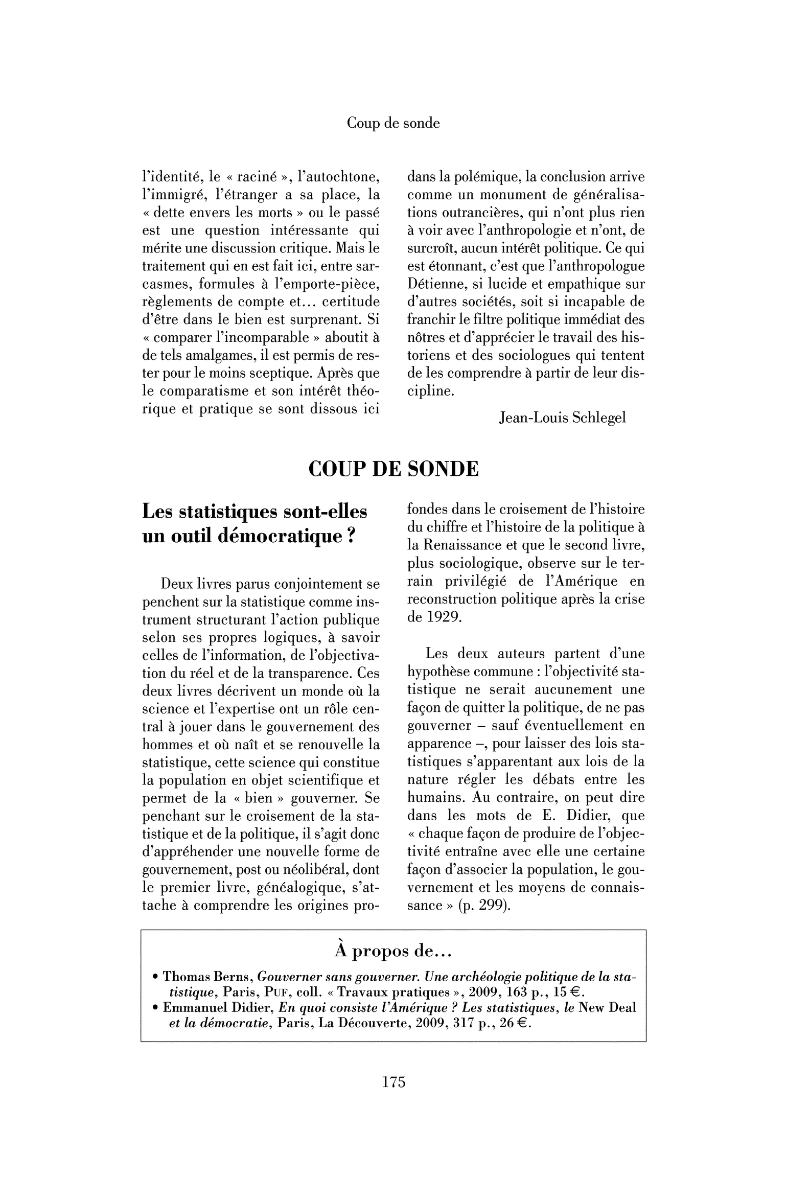 Les statistiques sont-elles un outil démocratique ?