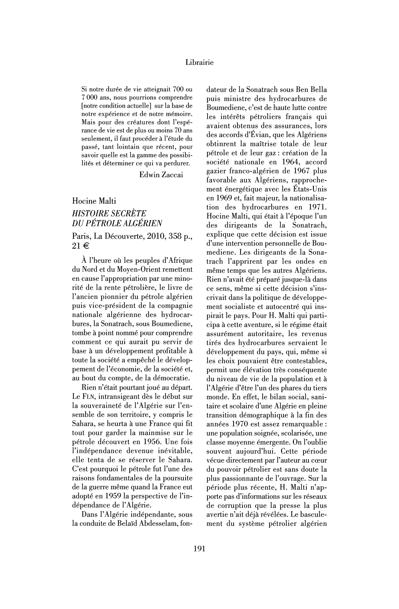 Hocine Malti : Histoire secrète du pétrole algérien