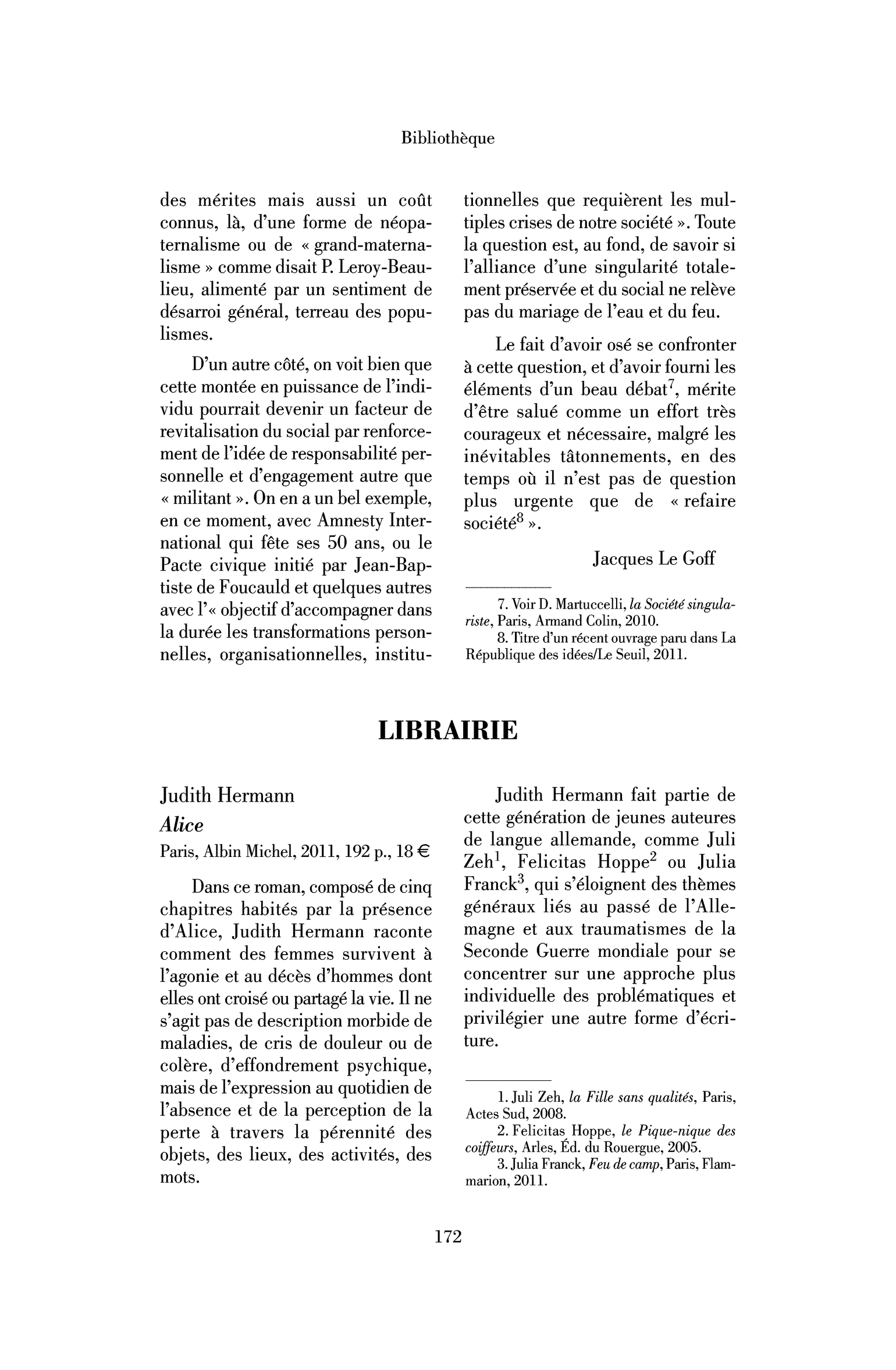 Judith Hermann : Alice