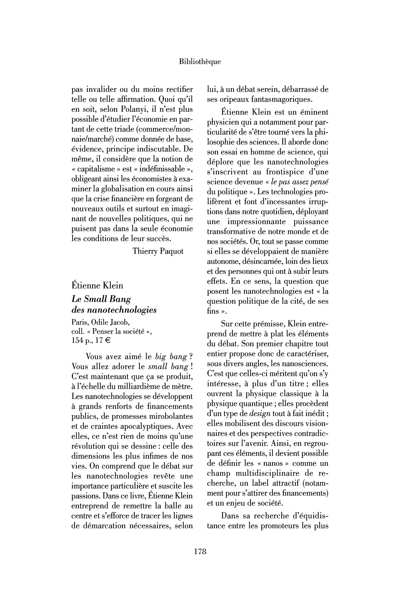 Étienne Klein : le Small Bang des nanotechnologies