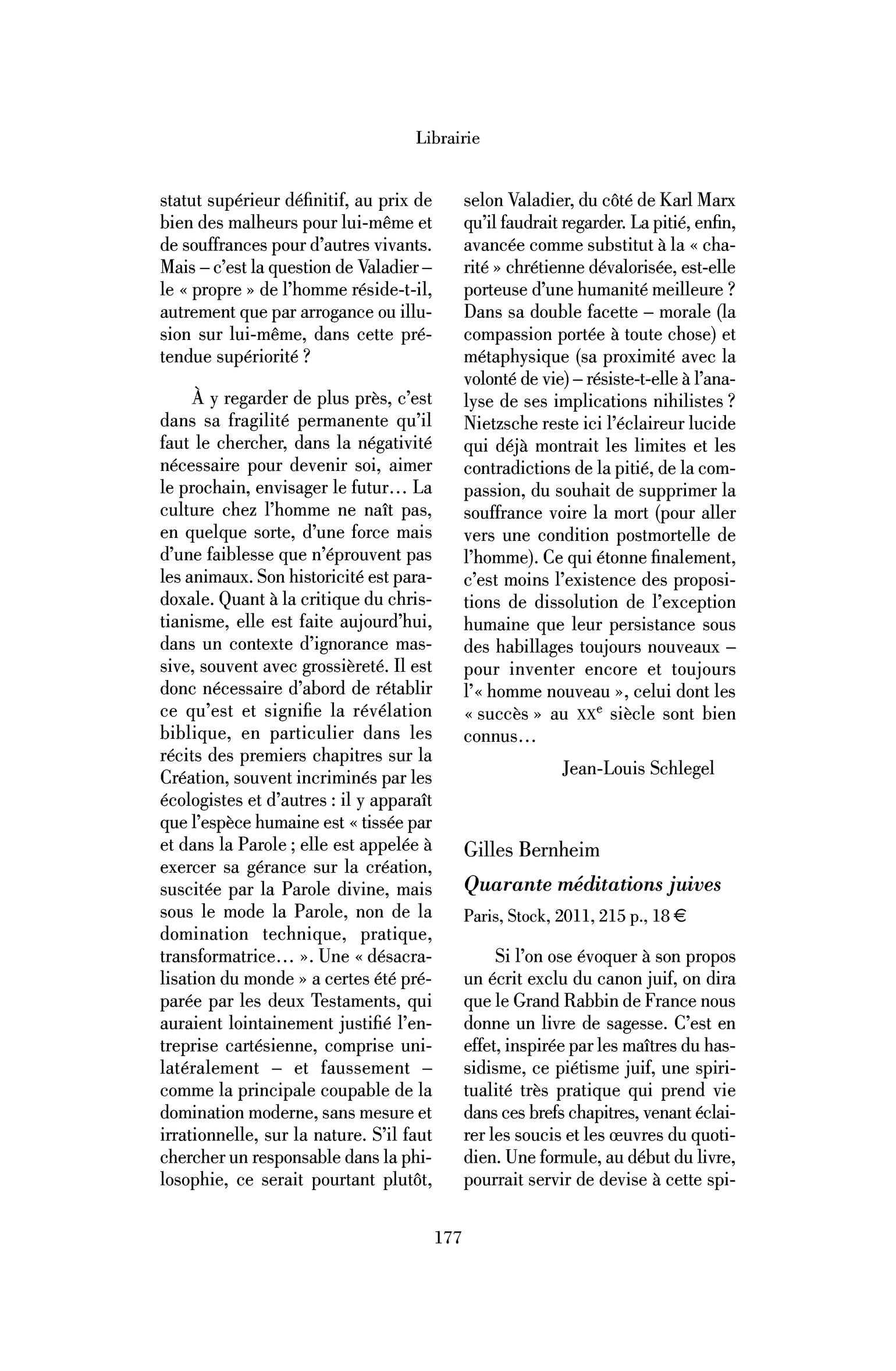 Gilles Bernheim : Quarante méditations juives