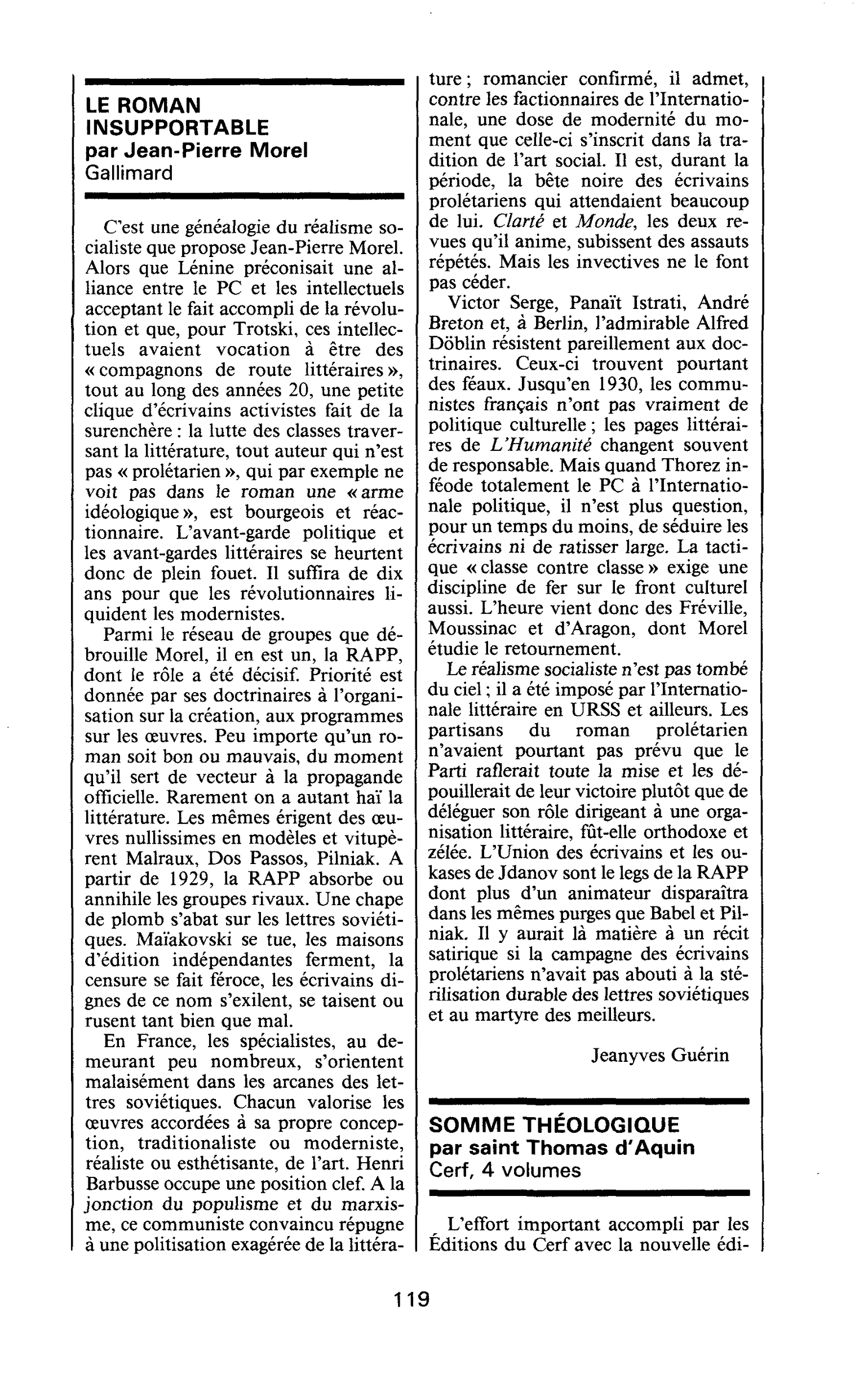 « Somme Théologique » de Thomas d’Aquin
