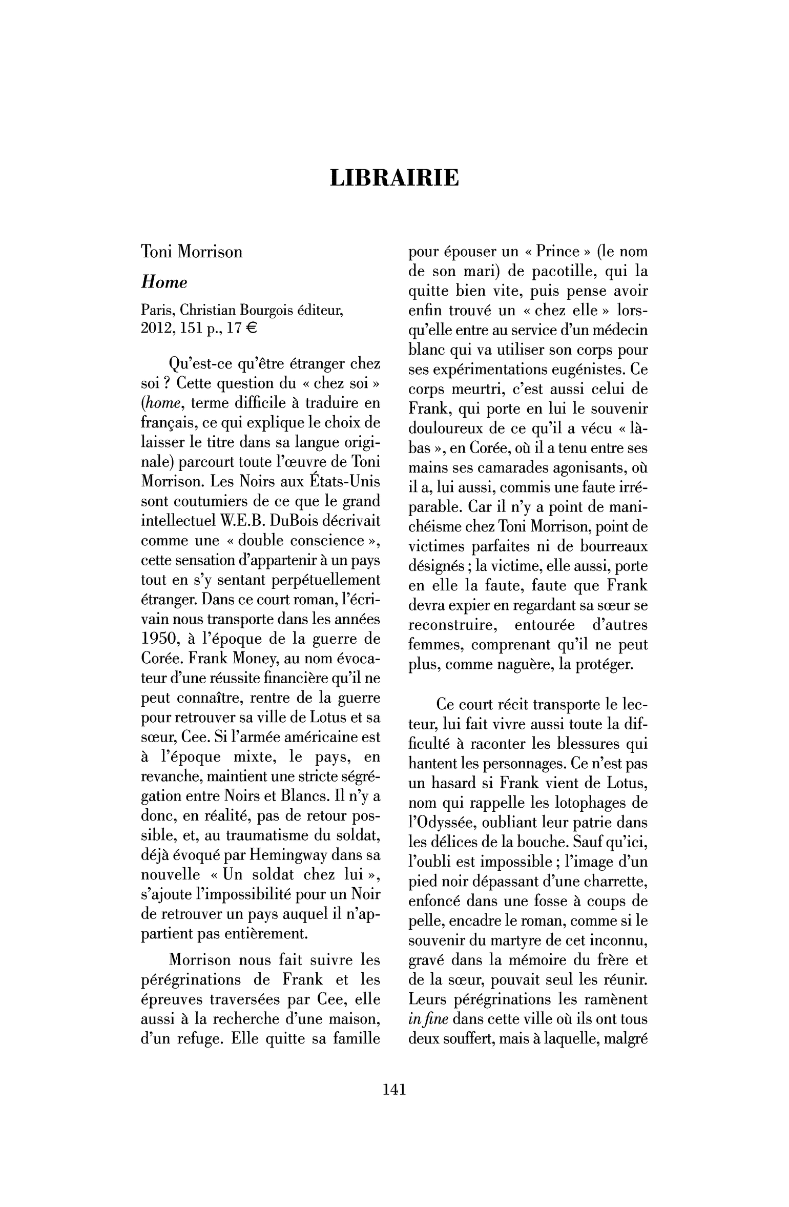 Toni Morrison: Home