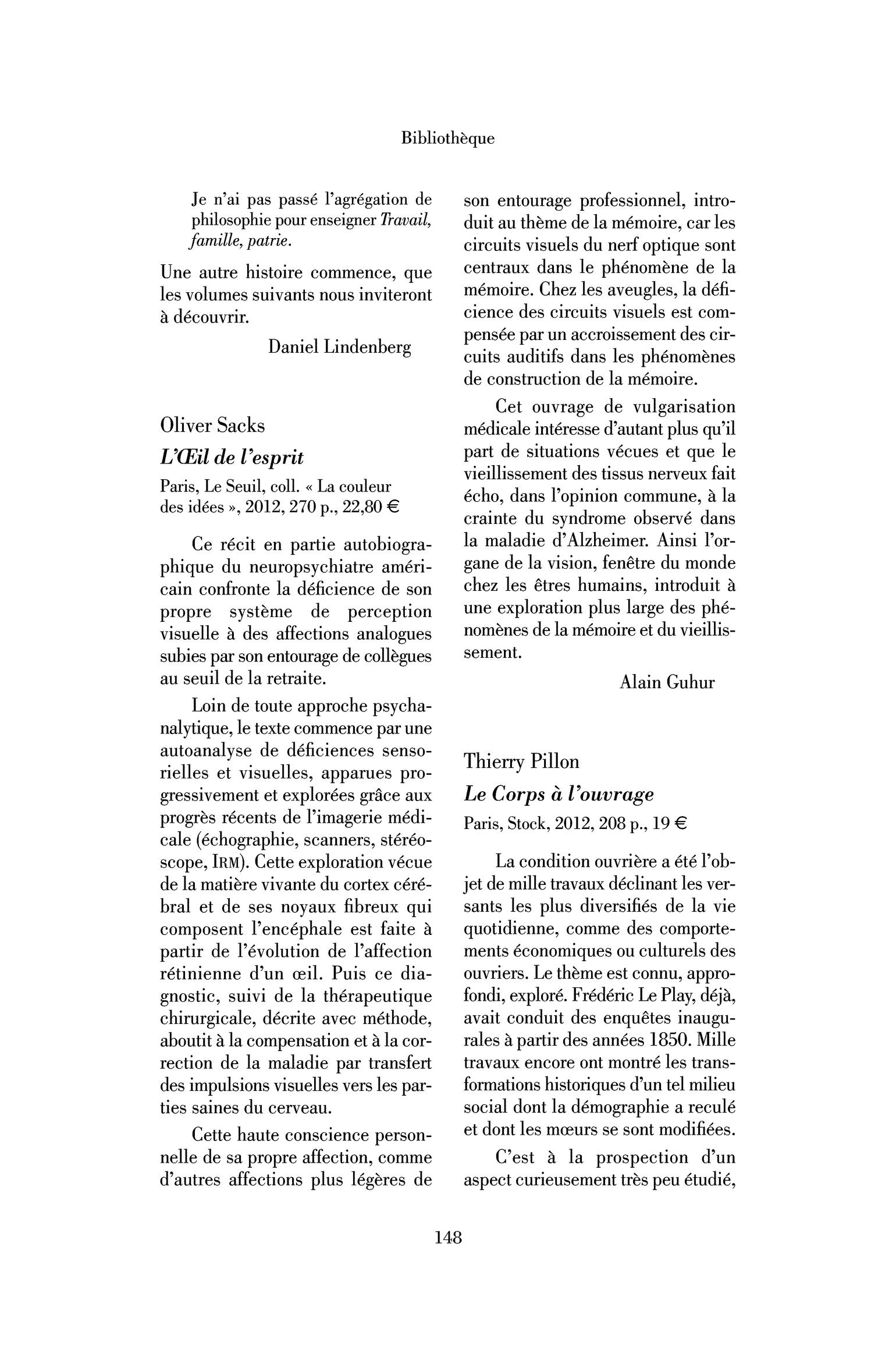 Oliver Sacks : l’Œil de l’esprit
