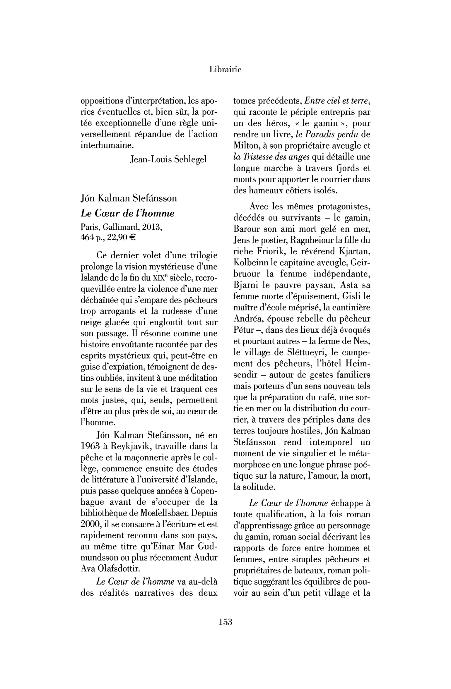 Jón Kalman Stefánsson : le Cœur de l’homme
