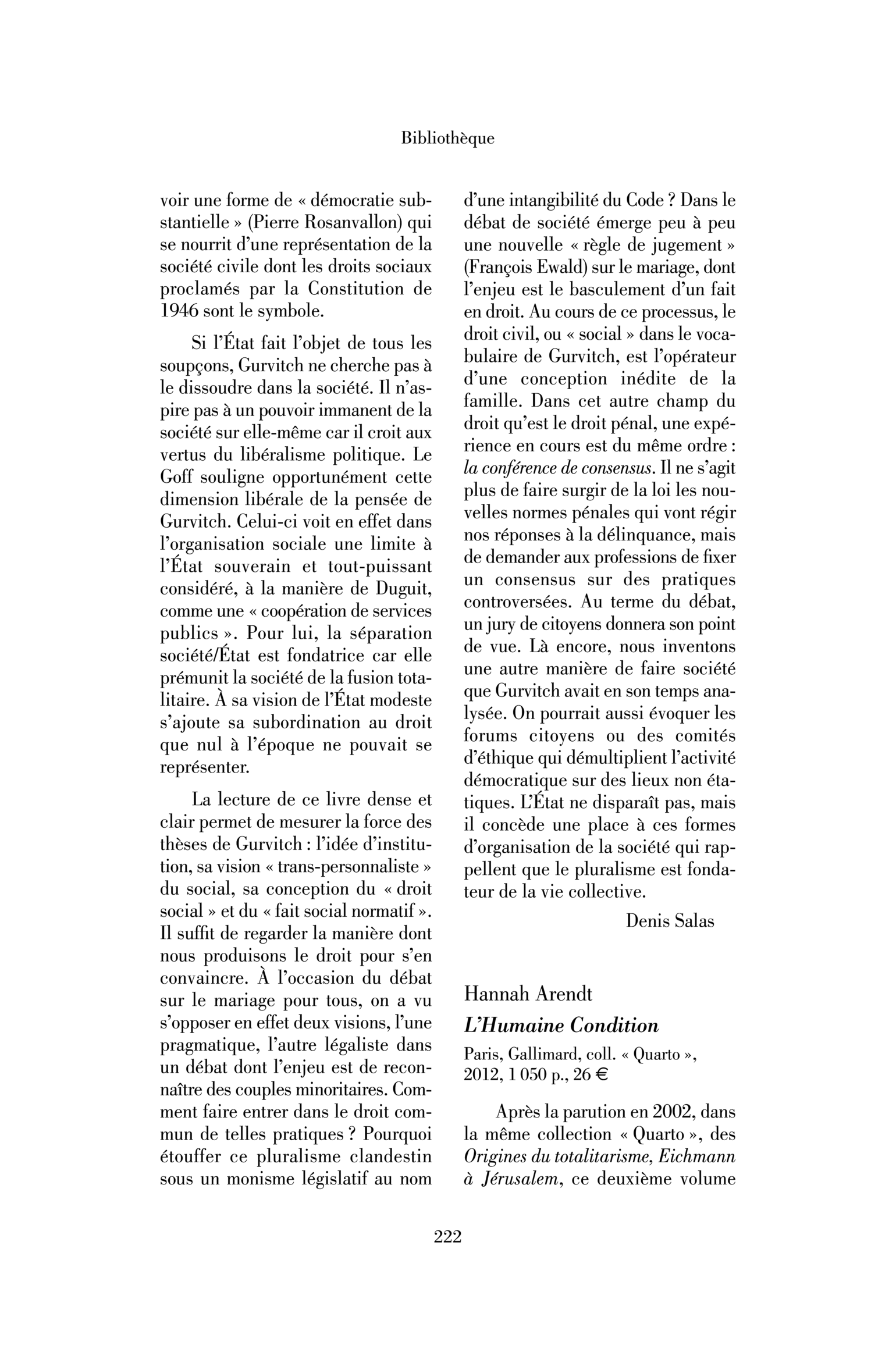 Hannah Arendt : l’Humaine Condition