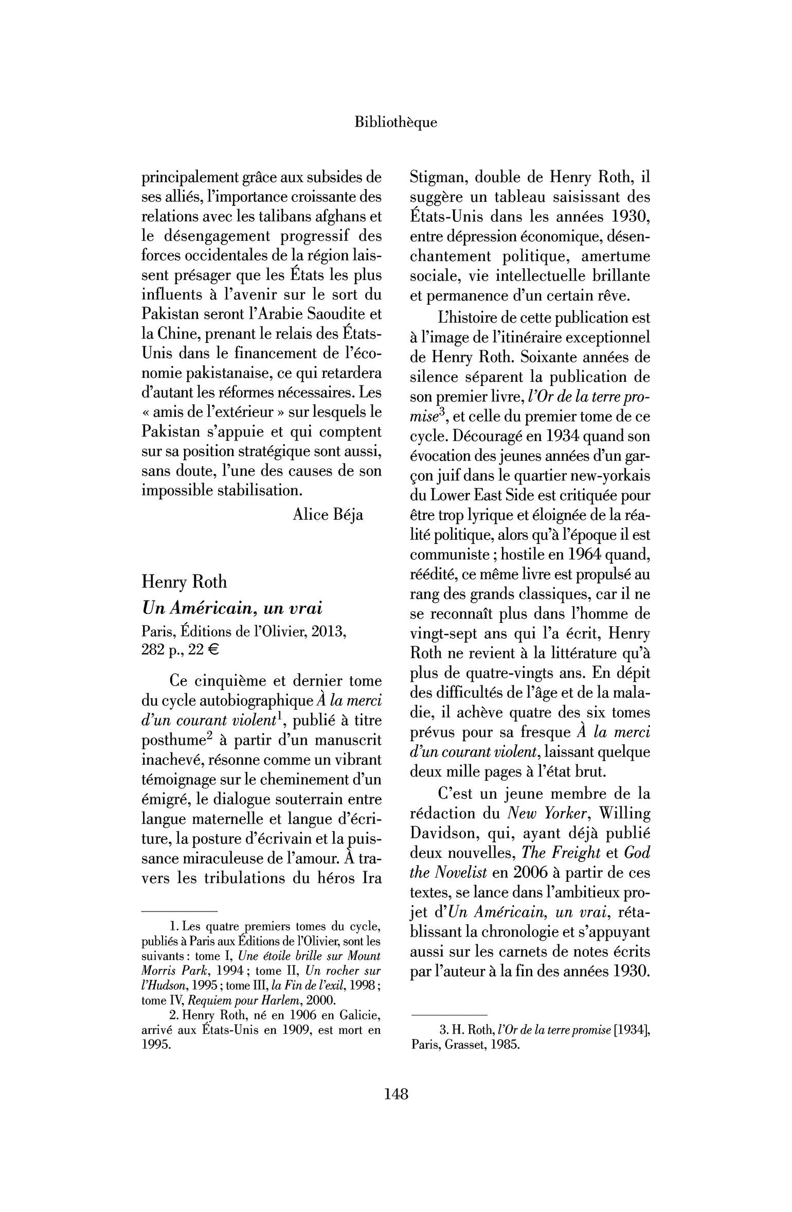 Henry Roth: Un Américain, un vrai