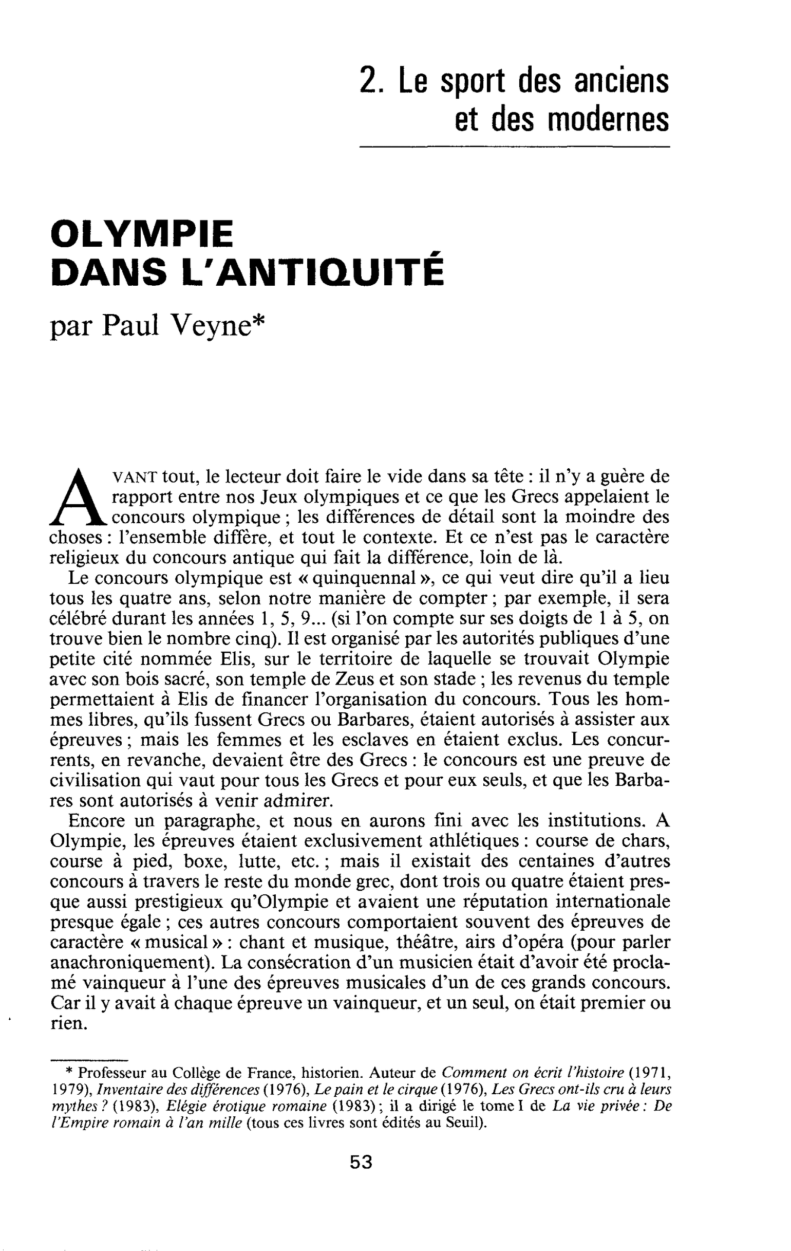 Olympie dans l’antiquité