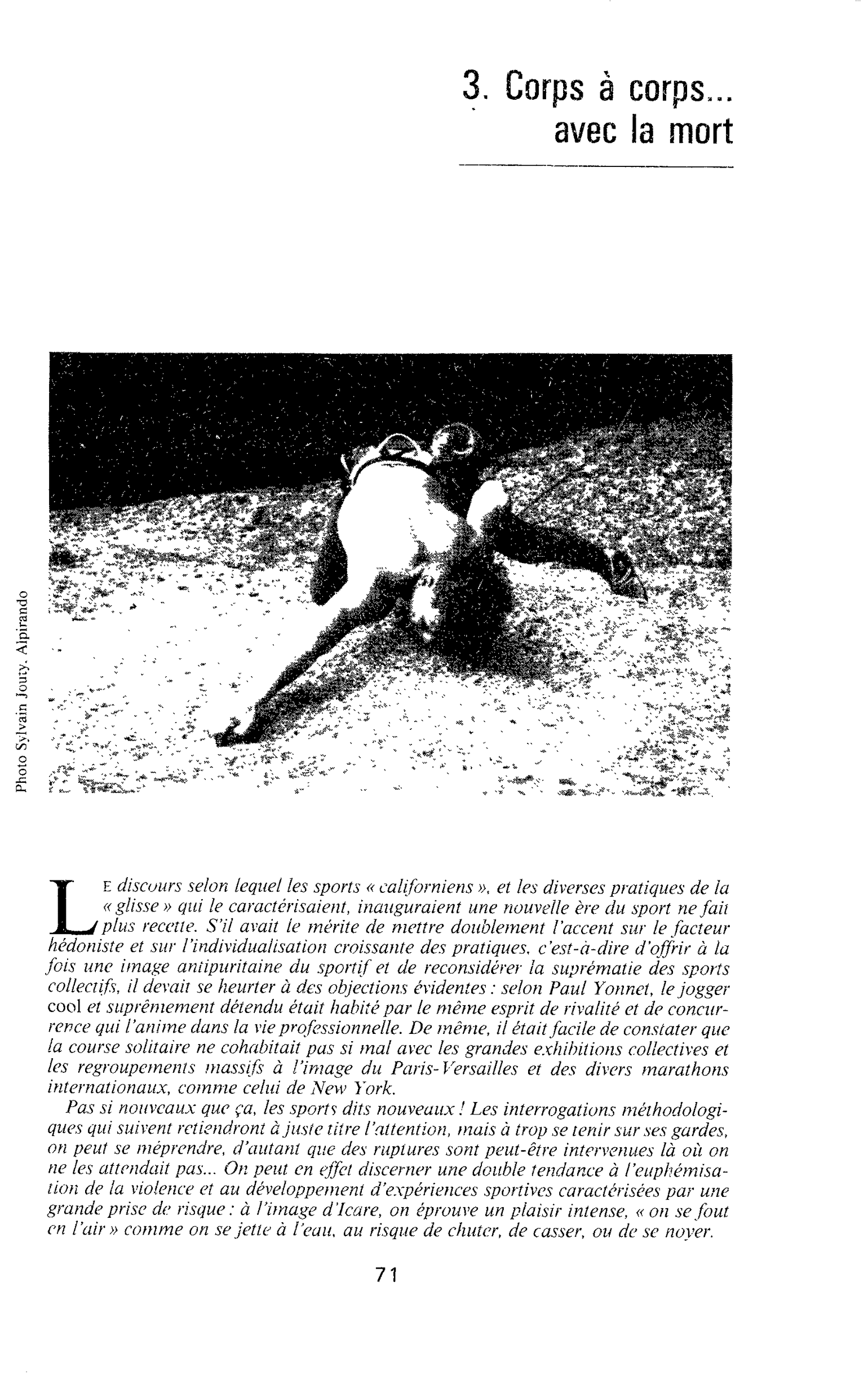 Corps à corps… avec la mort