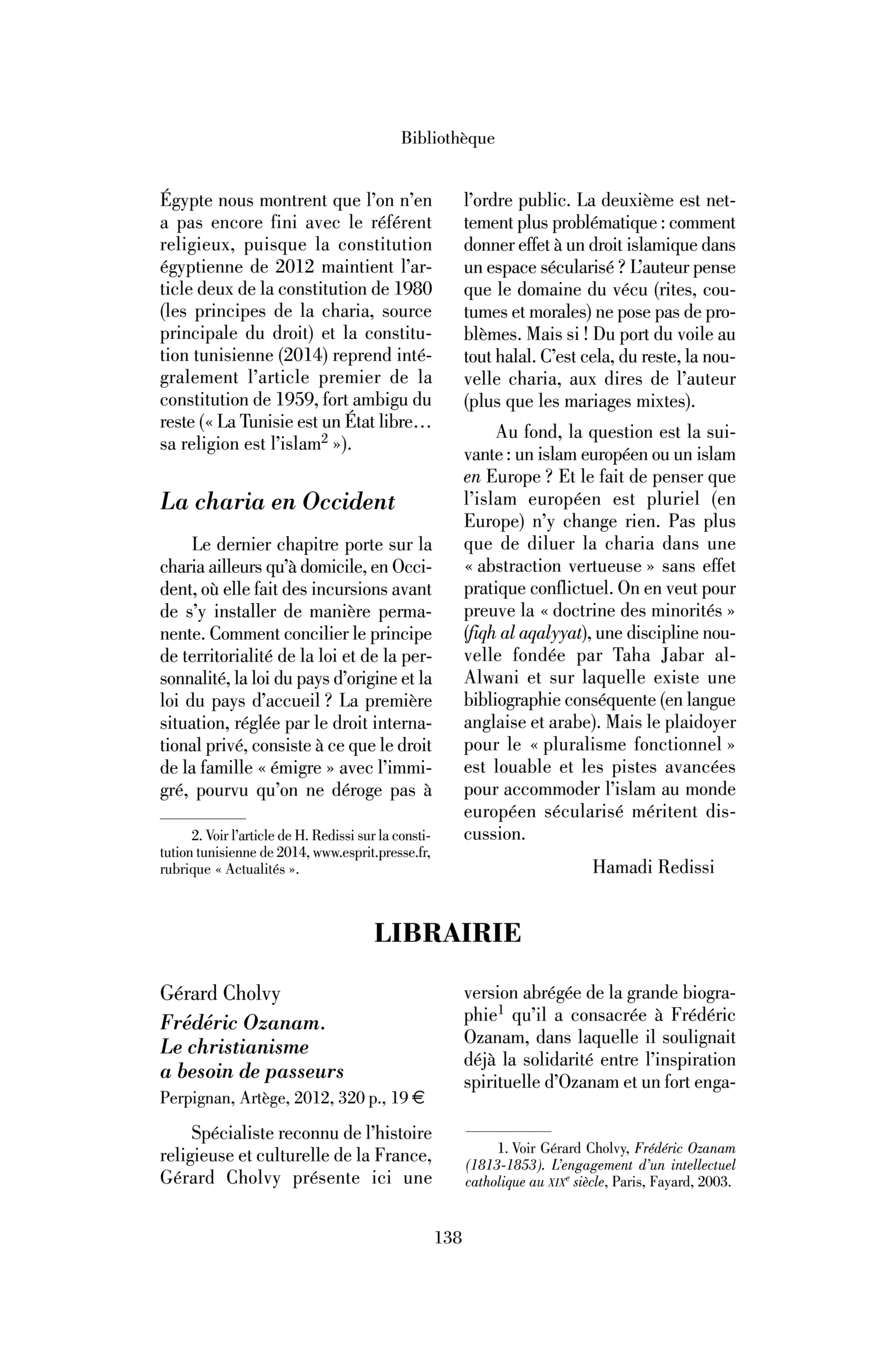 Gérard Cholvy : Frédéric Ozanam. Le christianisme a besoin de passeurs