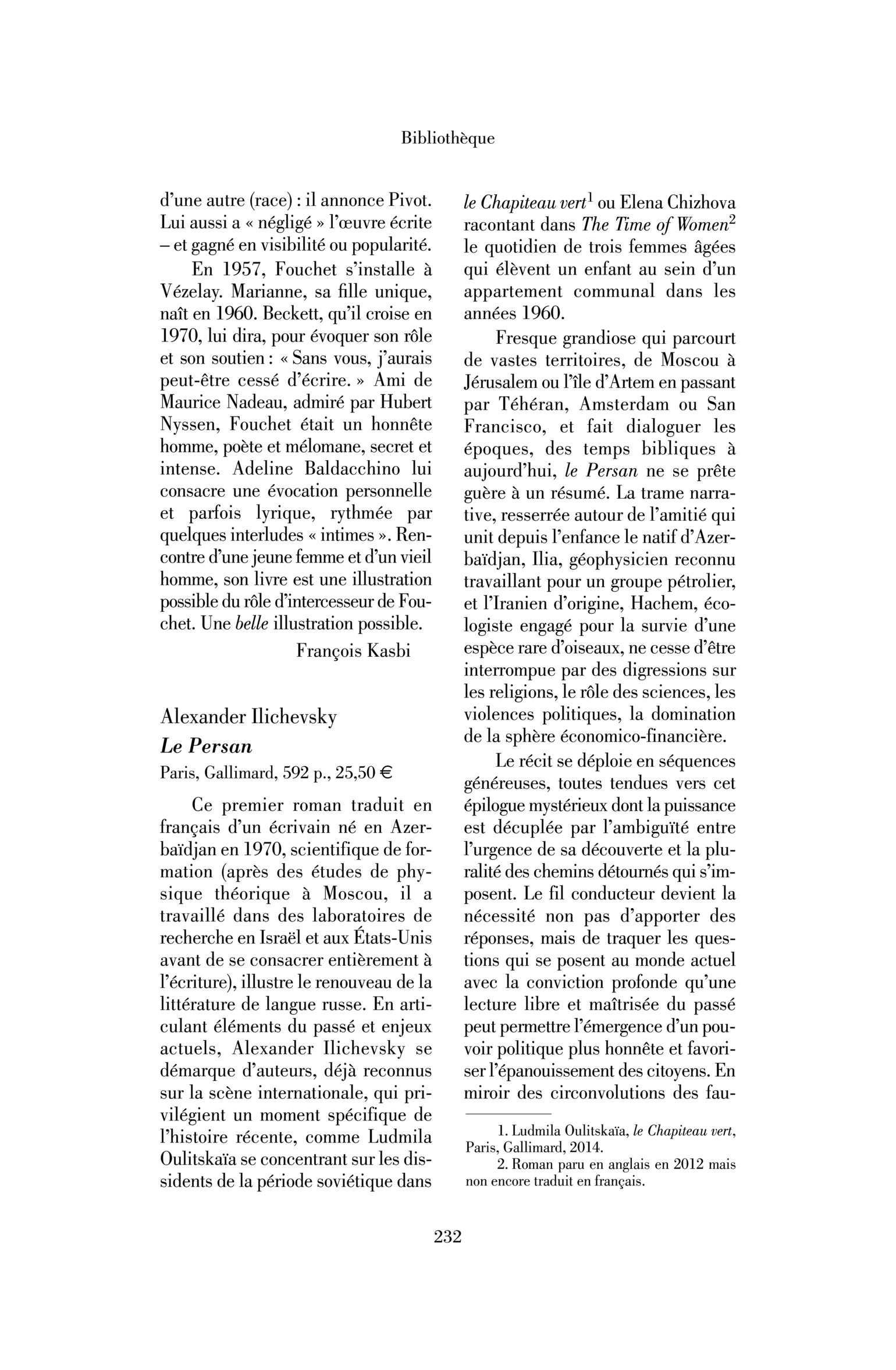 Alexander Ilichevsky : le Persan