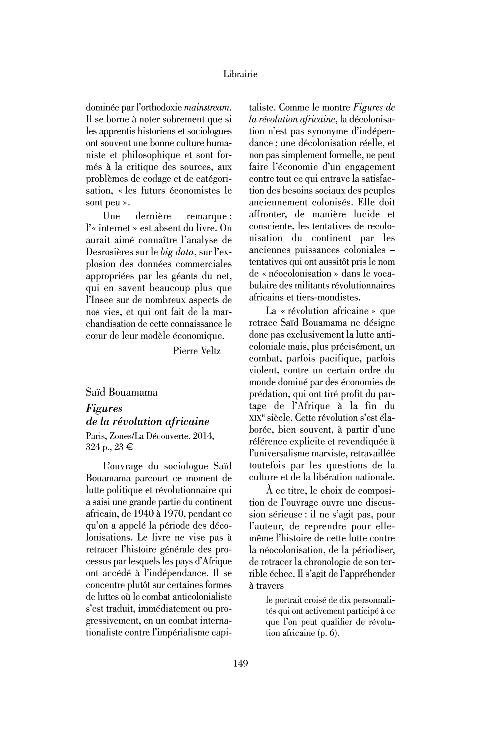 Saïd Bouamama : Figures de la révolution africaine