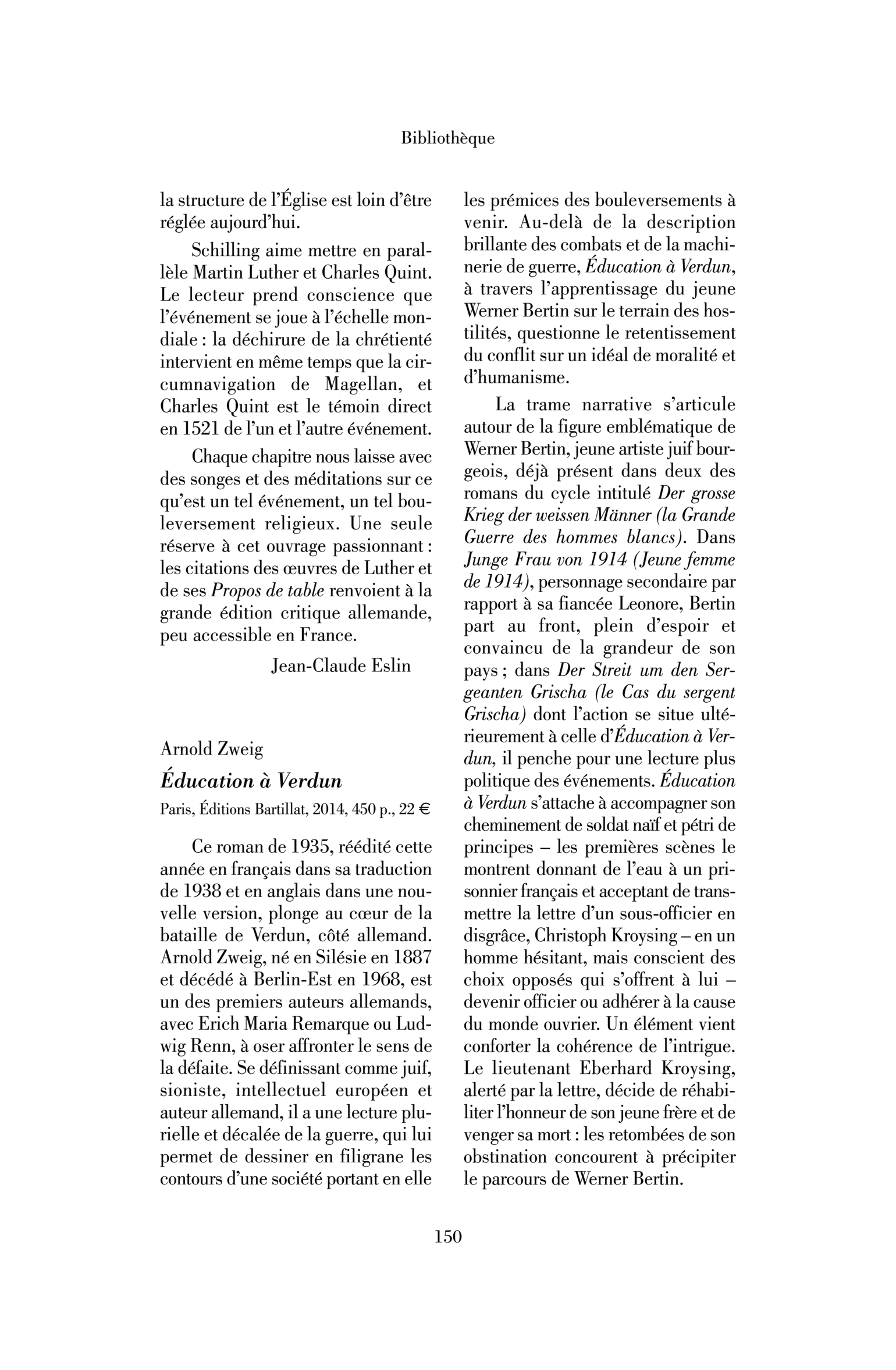 Arnold Zweig : Éducation à Verdun