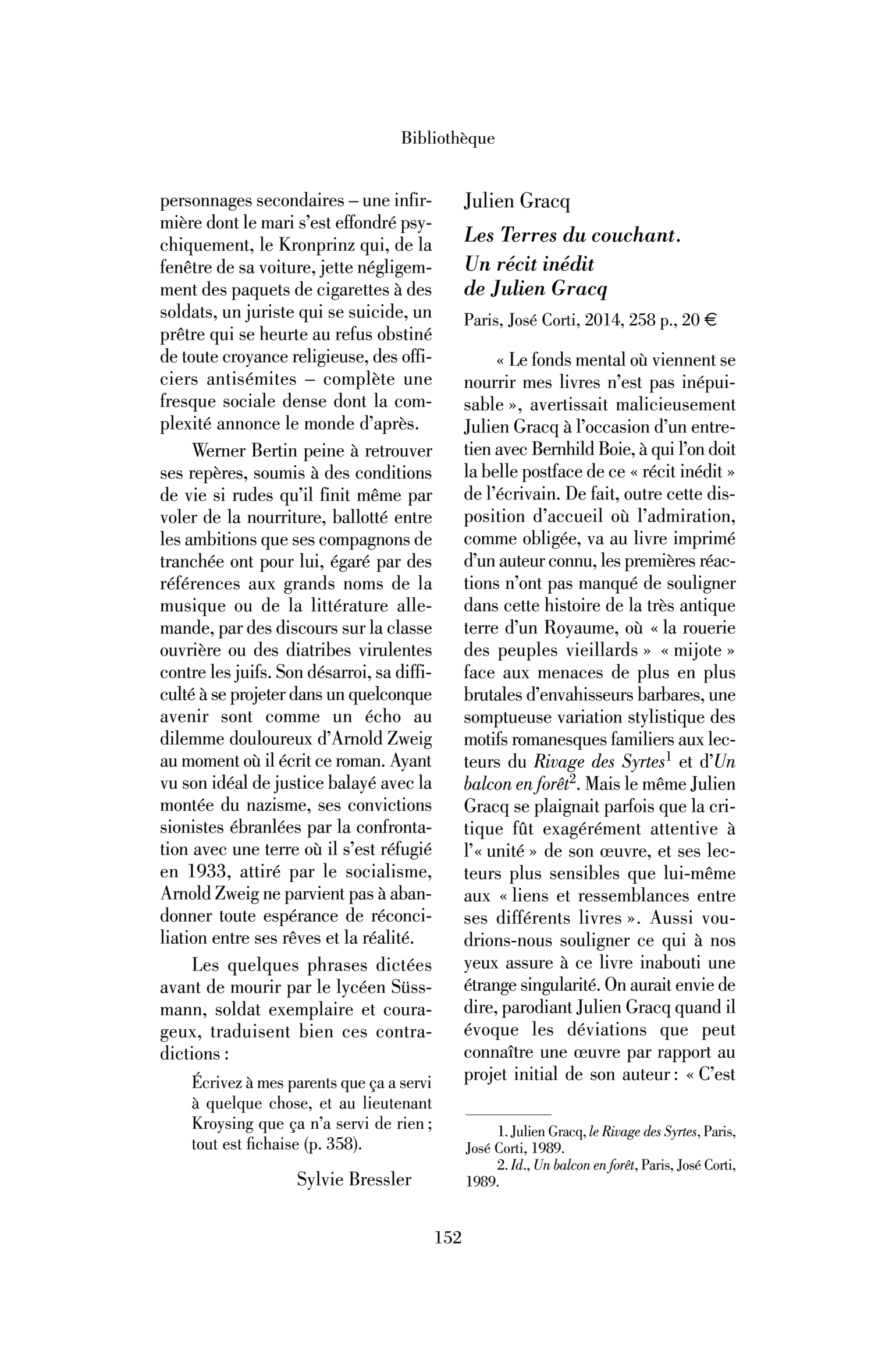 Julien Gracq : les Terres du couchant. Un récit inédit de Julien Gracq