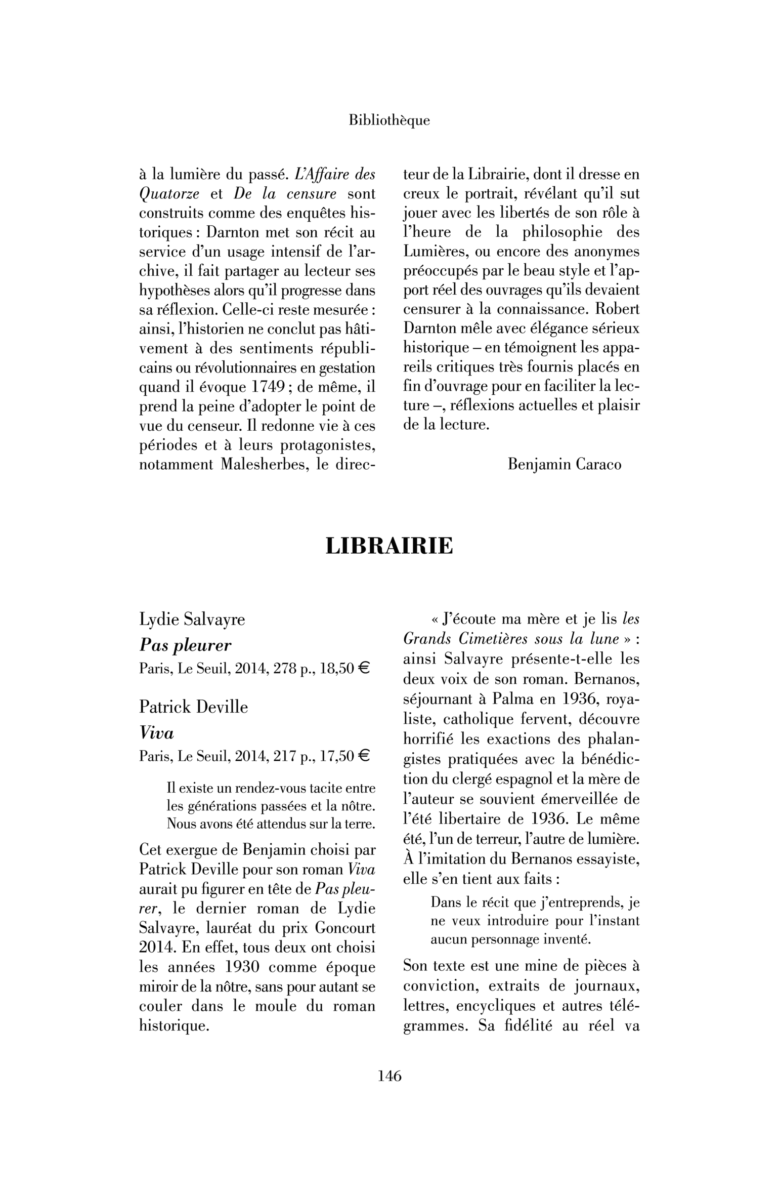 Lydie Salvayre : Pas pleurer