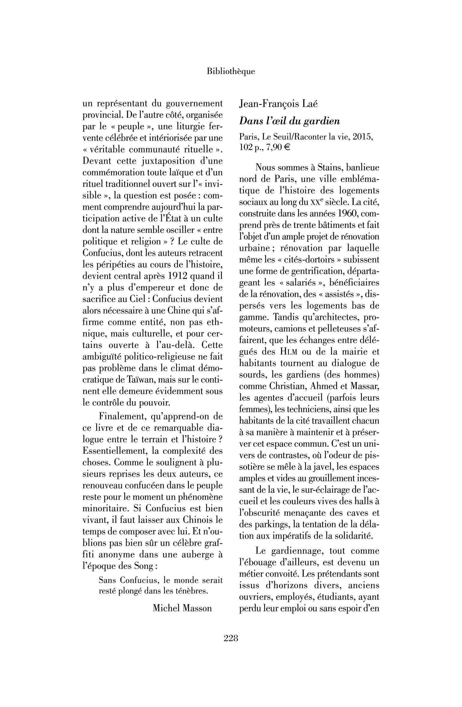 Jean-François Laé : Dans l’œil du gardien
