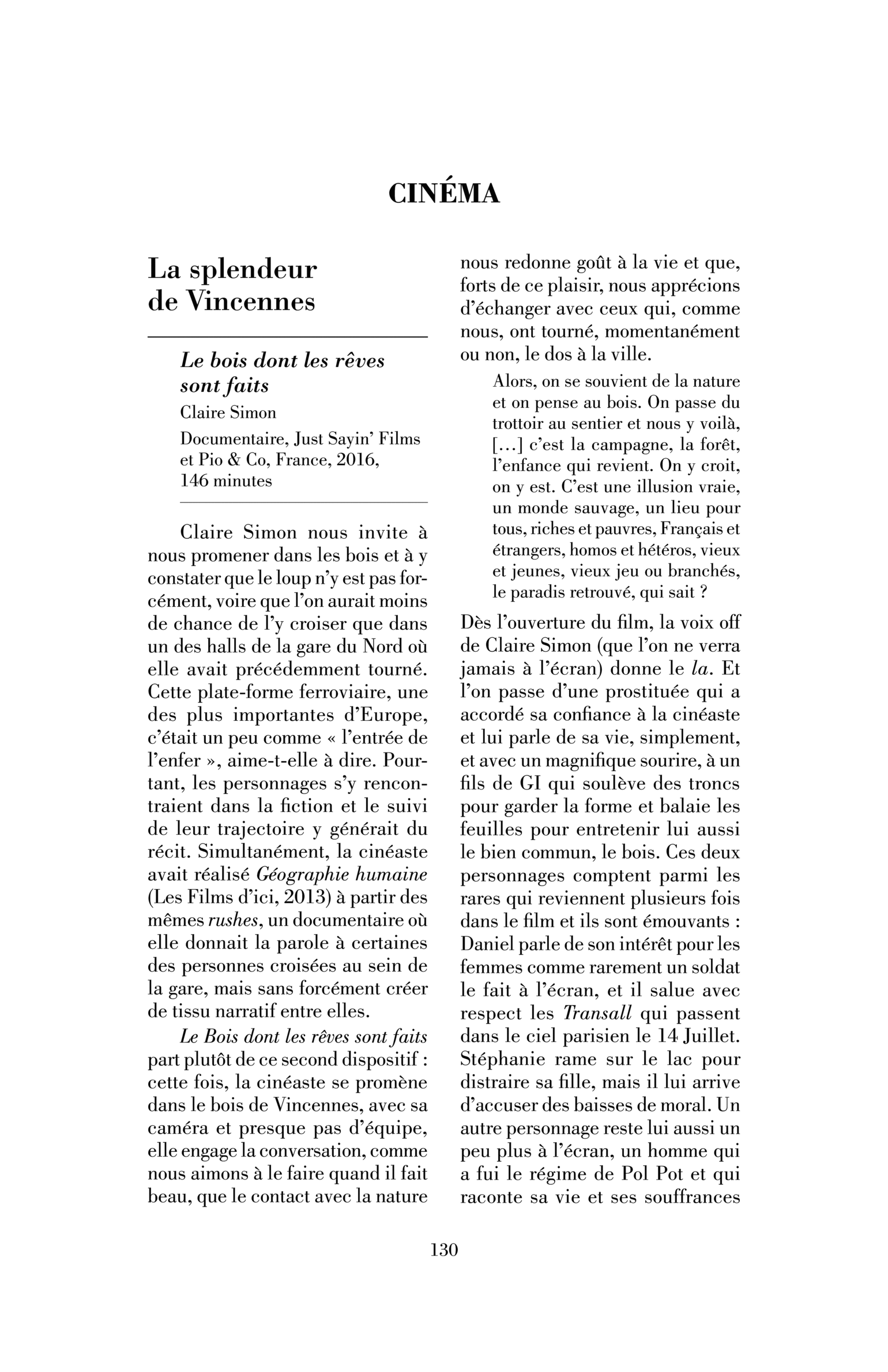 La splendeur de Vincennes