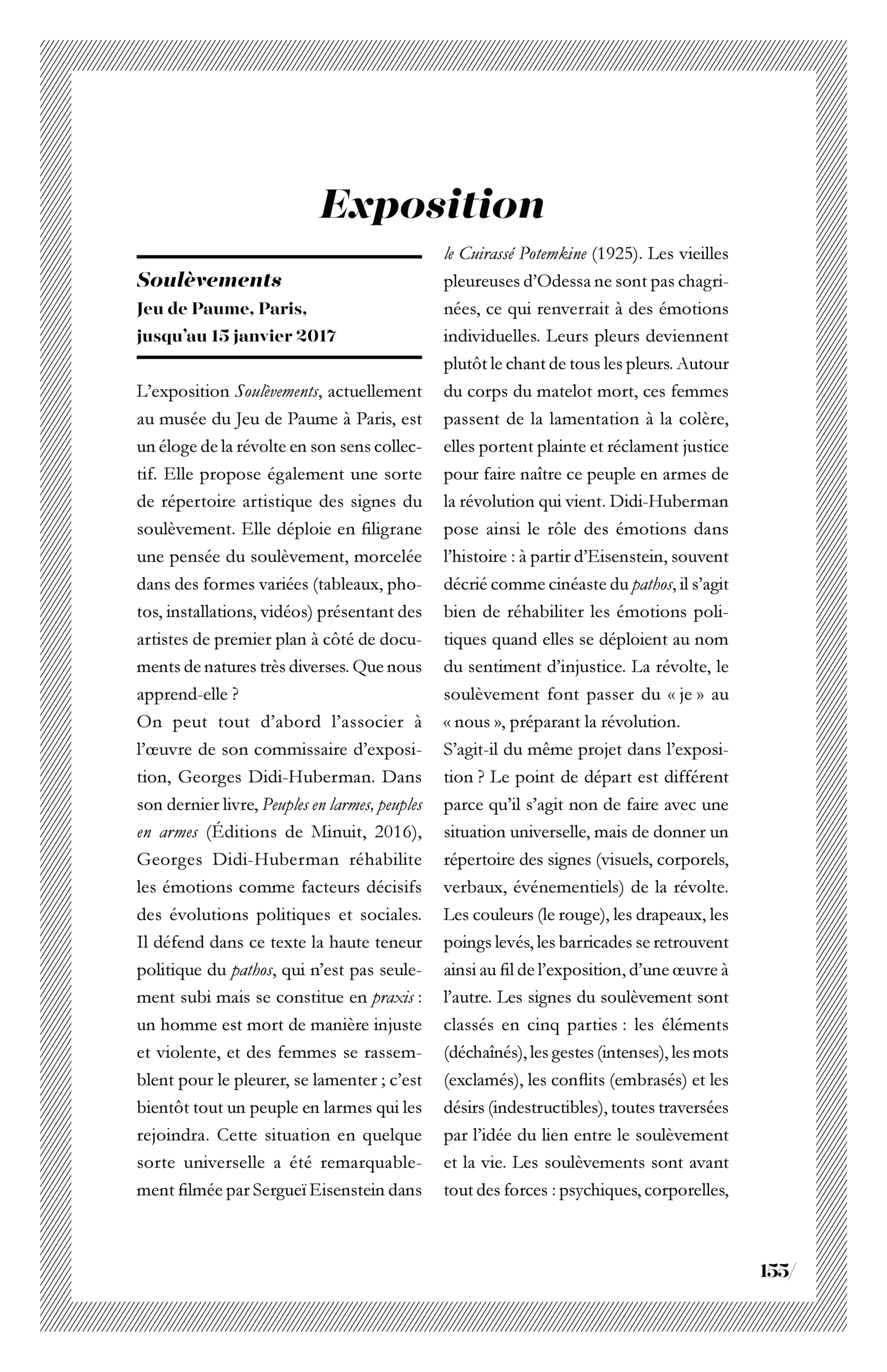 Exposition   Soulèvements