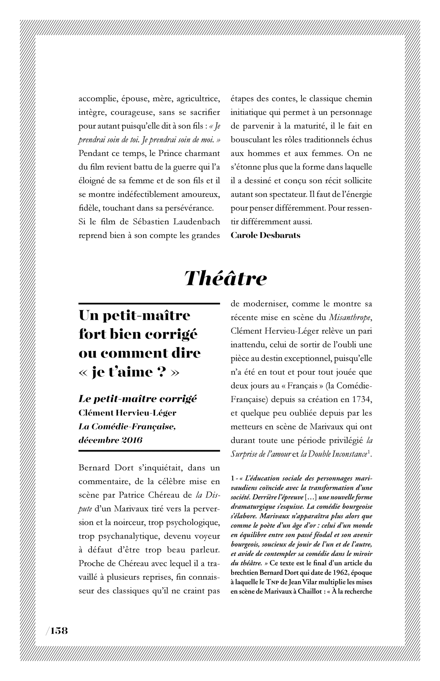 Théâtre / Un petit-maître fort bien corrigé ou comment dire « je t’aime »