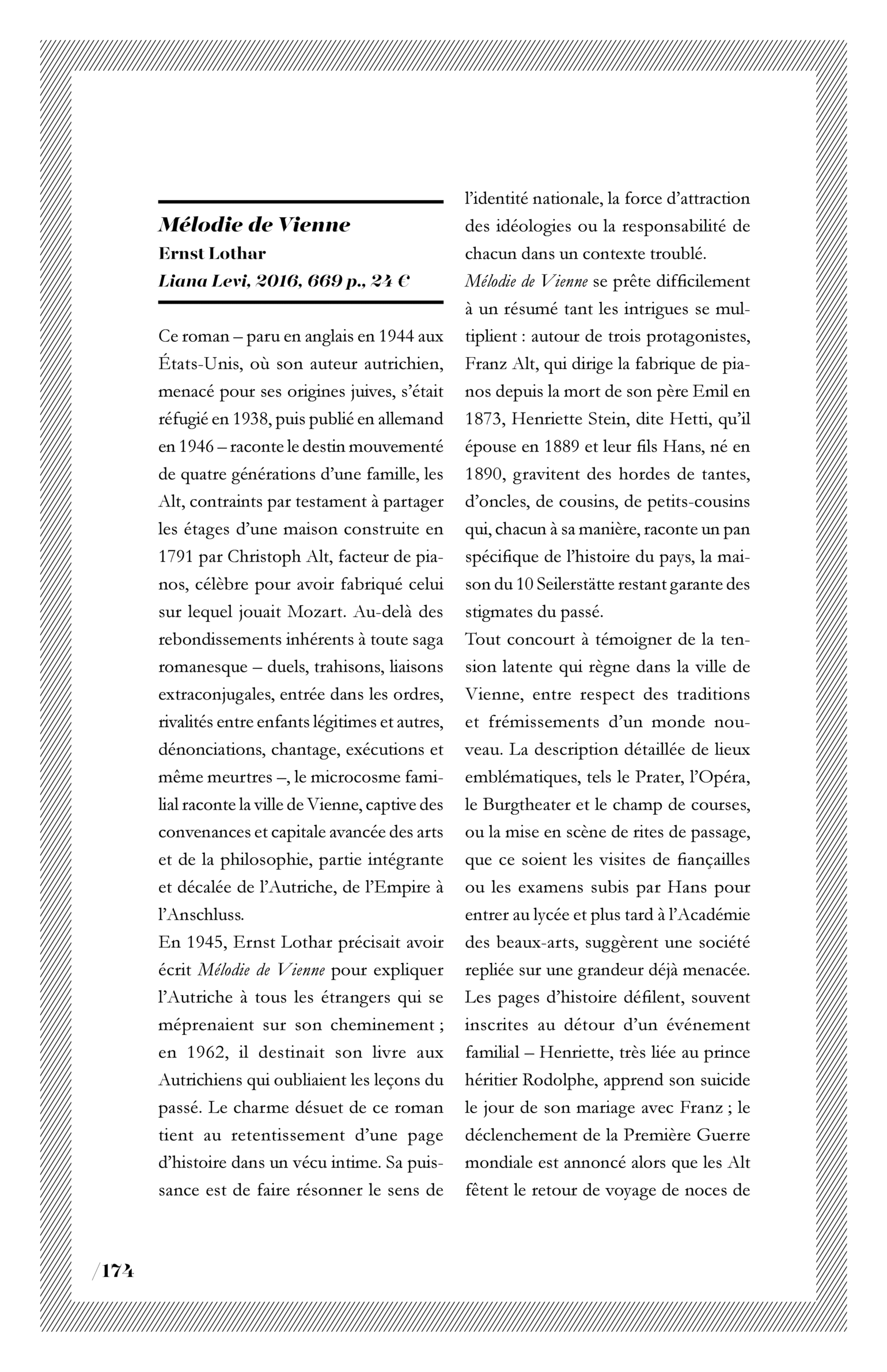 Ernst Lothar, « Mélodie de Vienne »