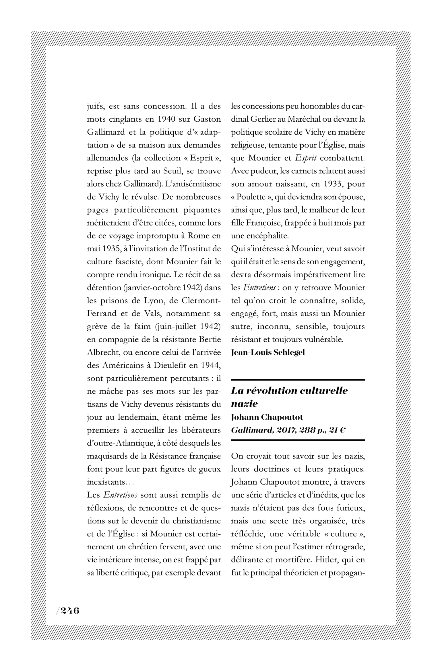 Johann Chapoutot, « La révolution culturelle nazie »