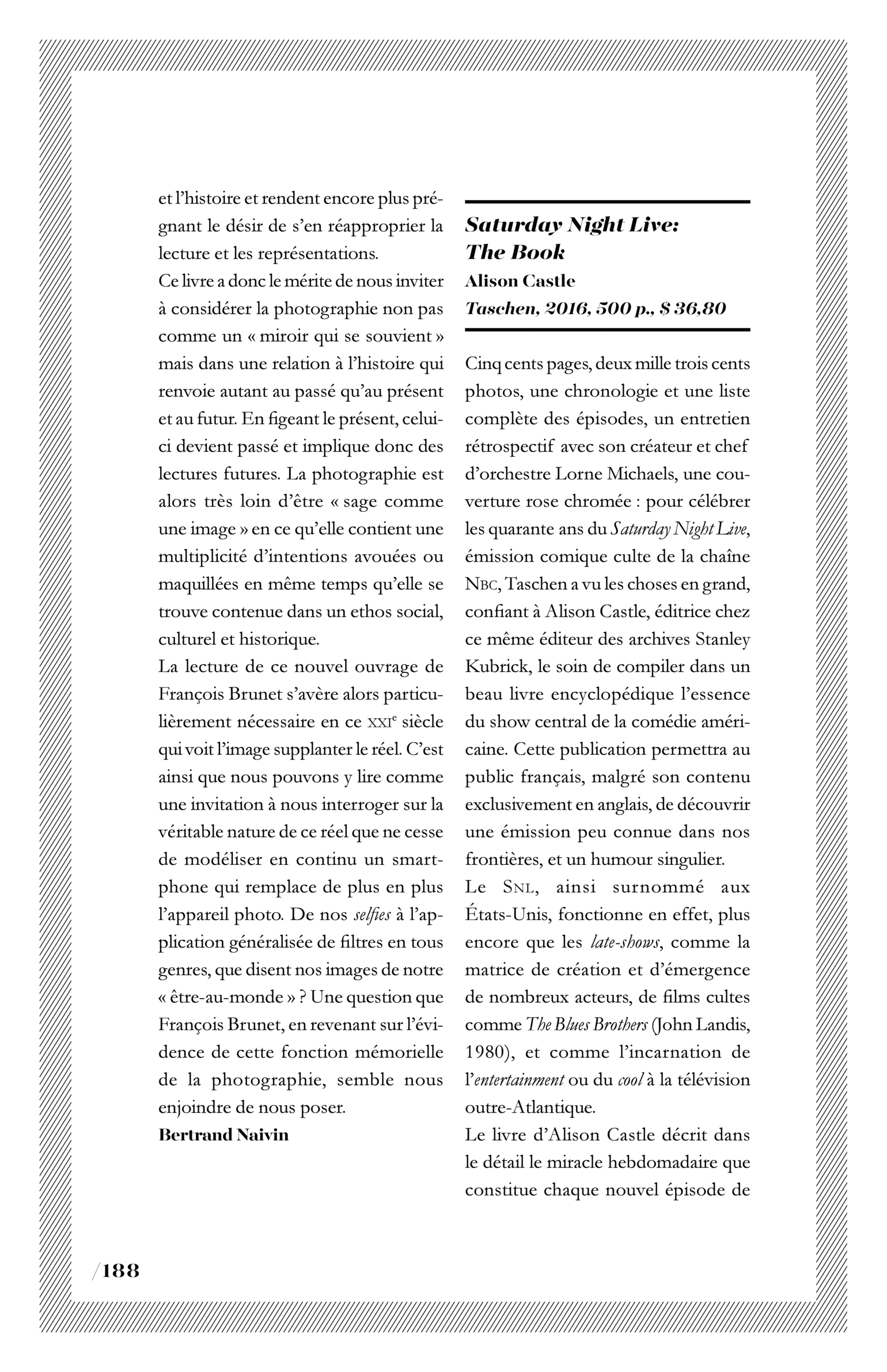 Alison Castle, « Saturday Night Live: The Book »