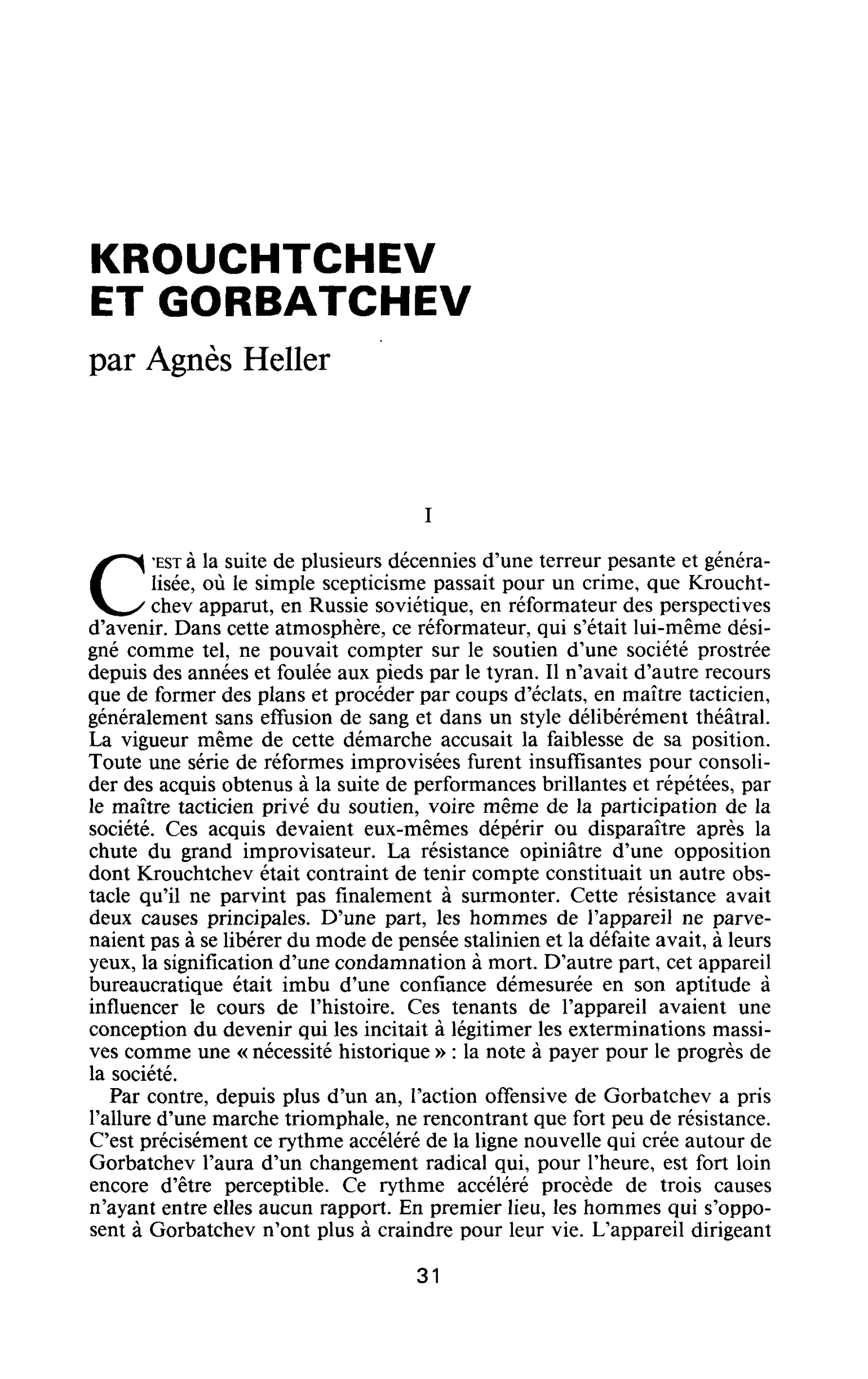 Kroutchev et Gorbatchev