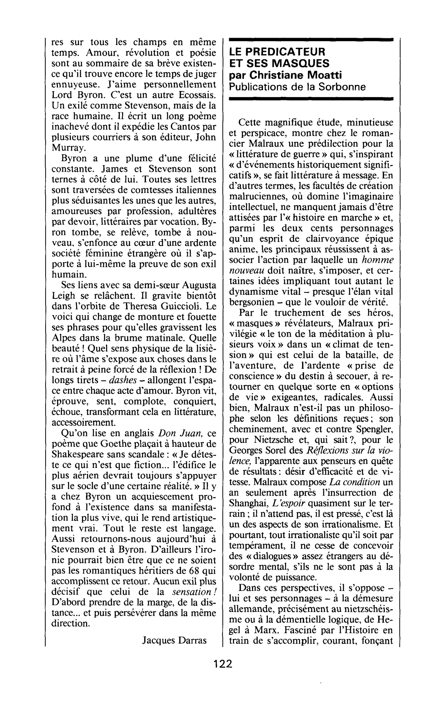 Le prédicateur et ses masques
