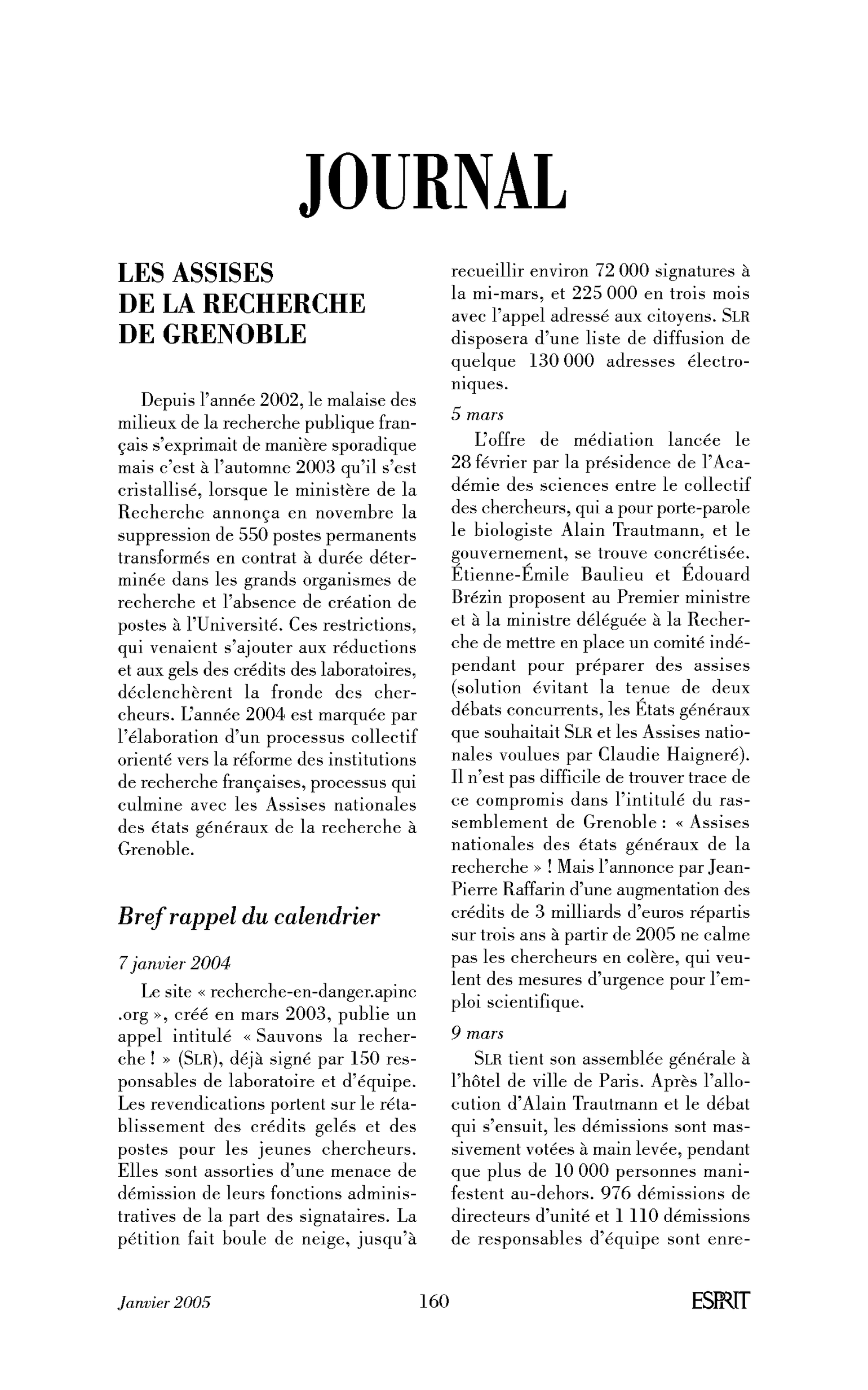 Les Assises de la recherche à Grenoble